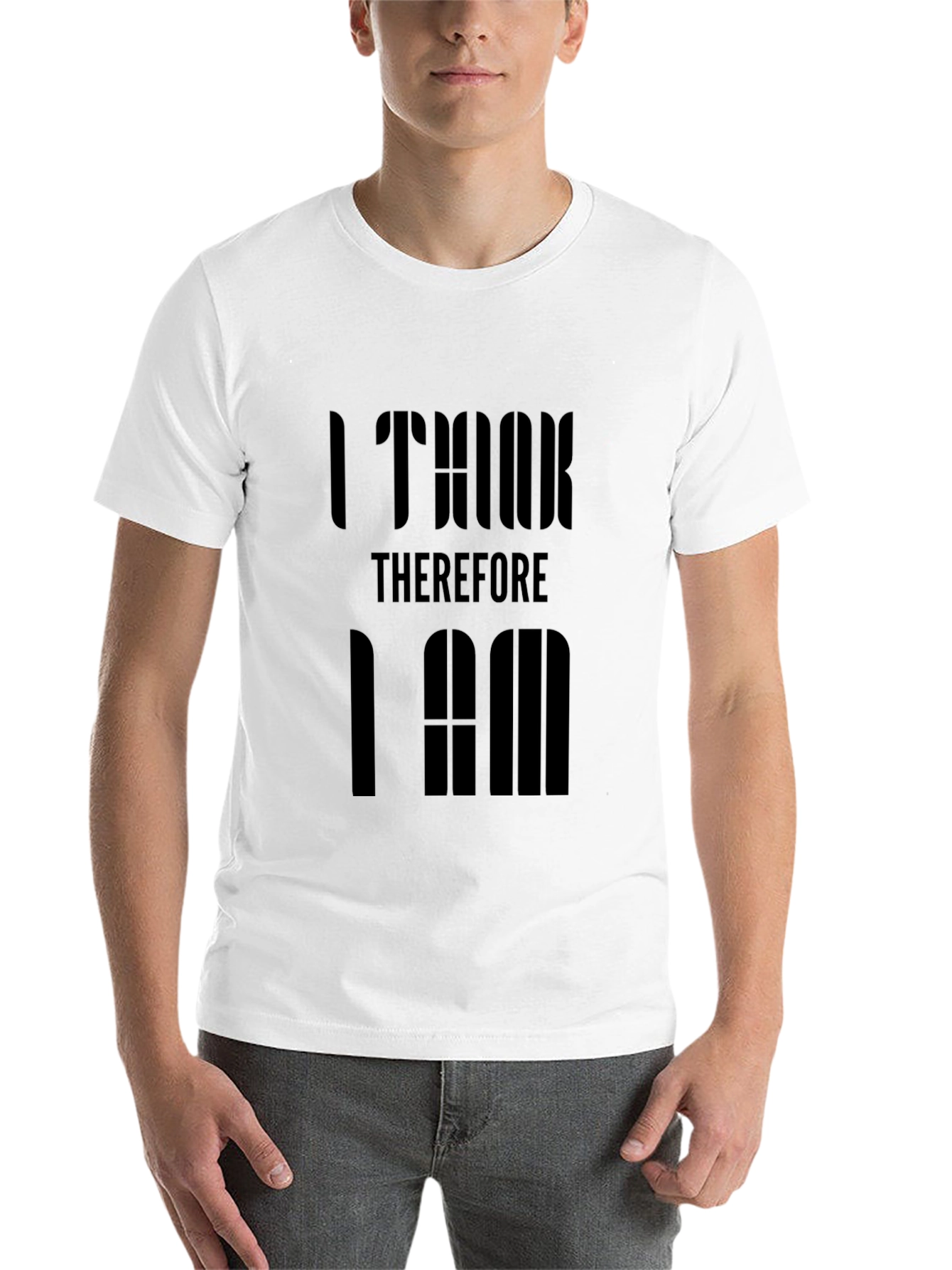 Black I Think Therefore I Am Graphic T-Shirt - Black view 14