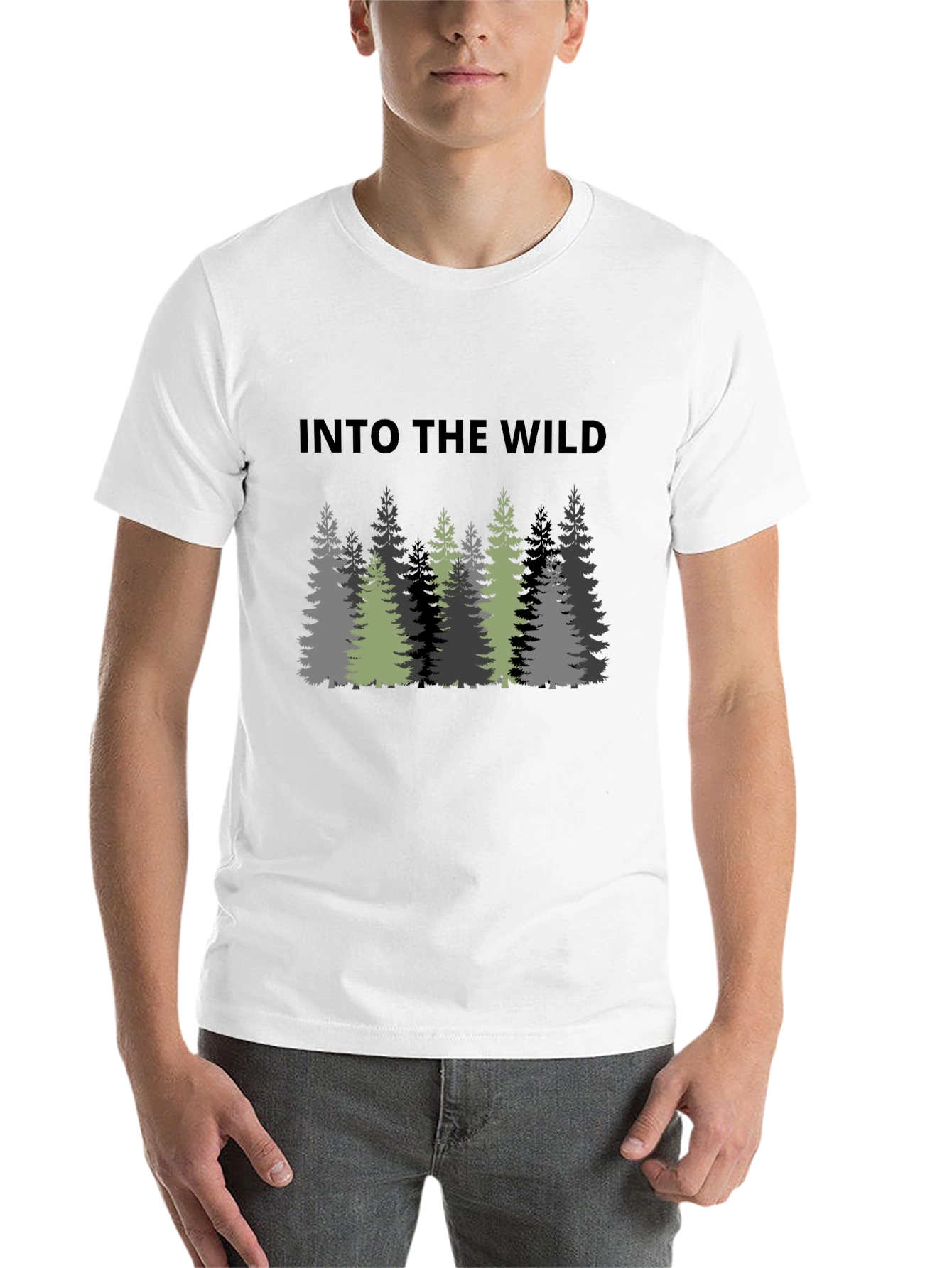 Black Into The Wild Graphic Print Black T-Shirt view 14