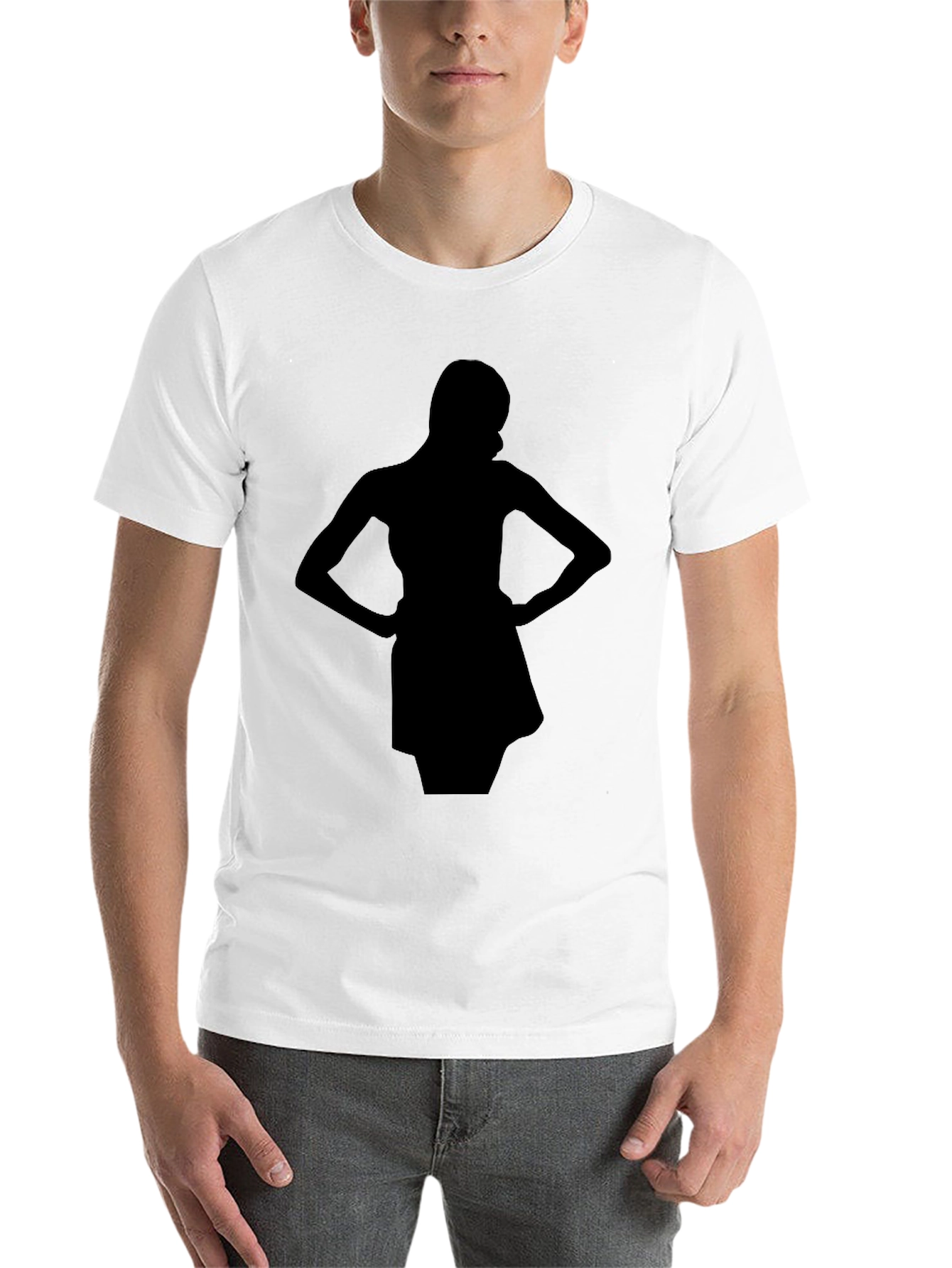 Silhouette Woman's Tee - Sleek Black T-Shirt - 14