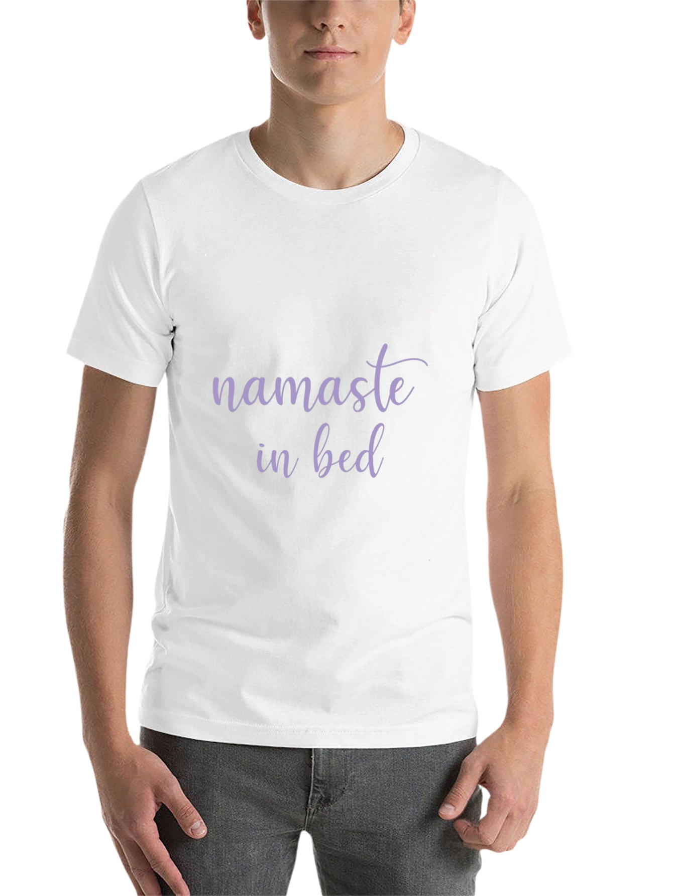 Namaste in Bed Black Graphic T-Shirt - 14