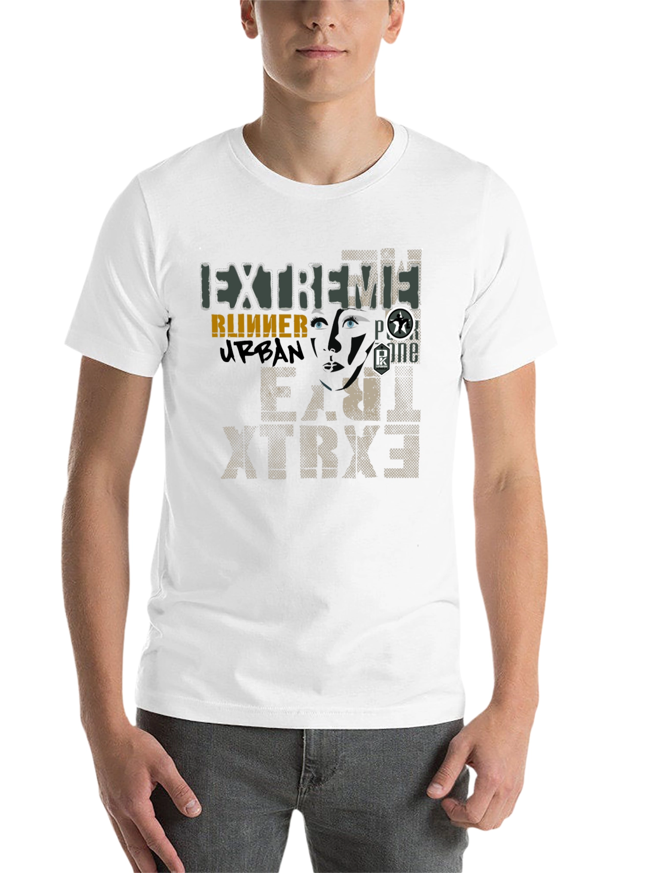Black Extreme Runner Urban Graphic Print T-Shirt view 14