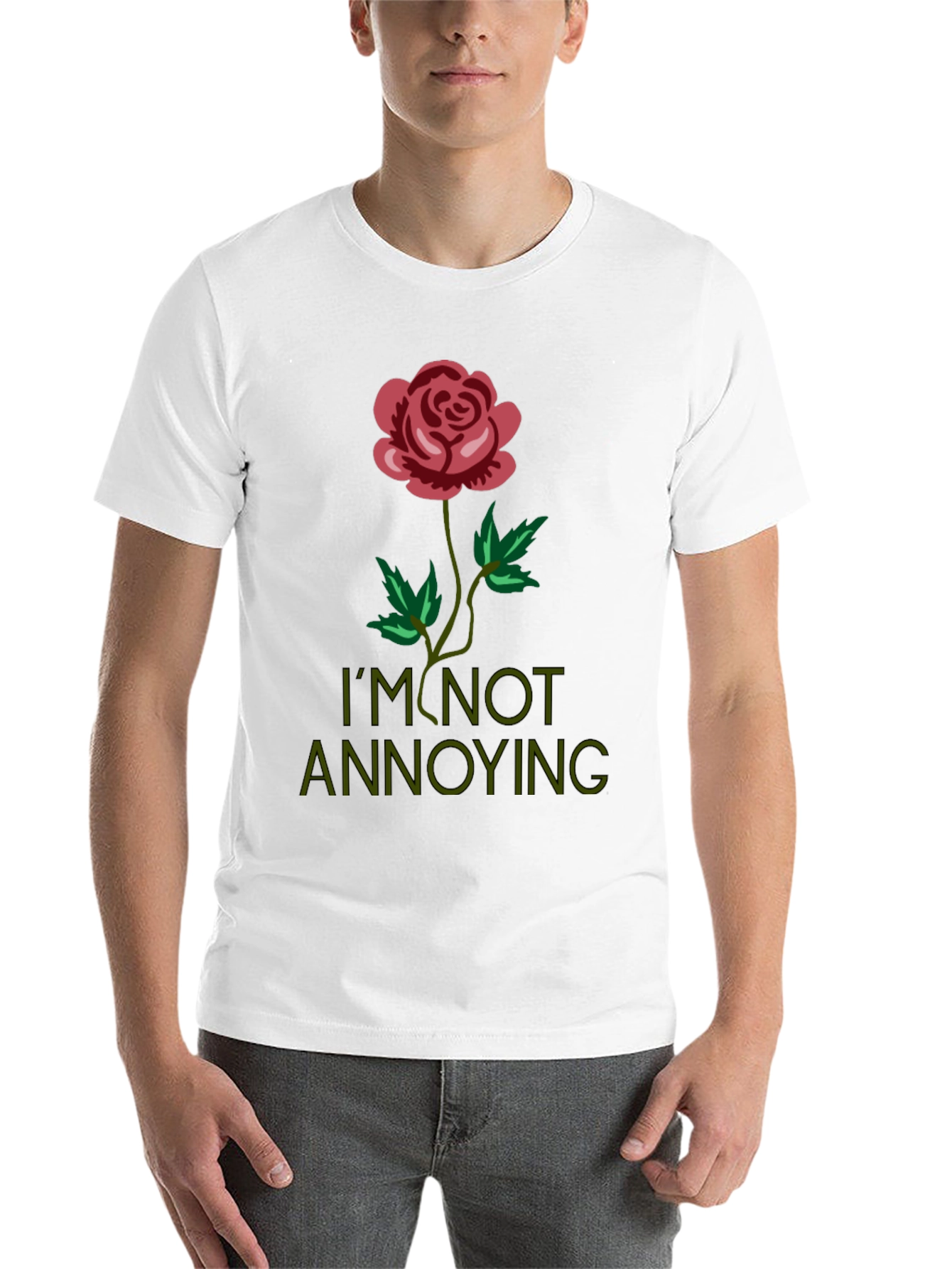 Black Rose Graphic Tee - I'm Not Annoying T-Shirt view 14