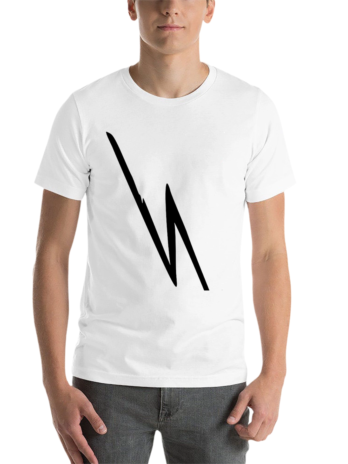 Black Black Lightning Bolt Graphic Tee view 14