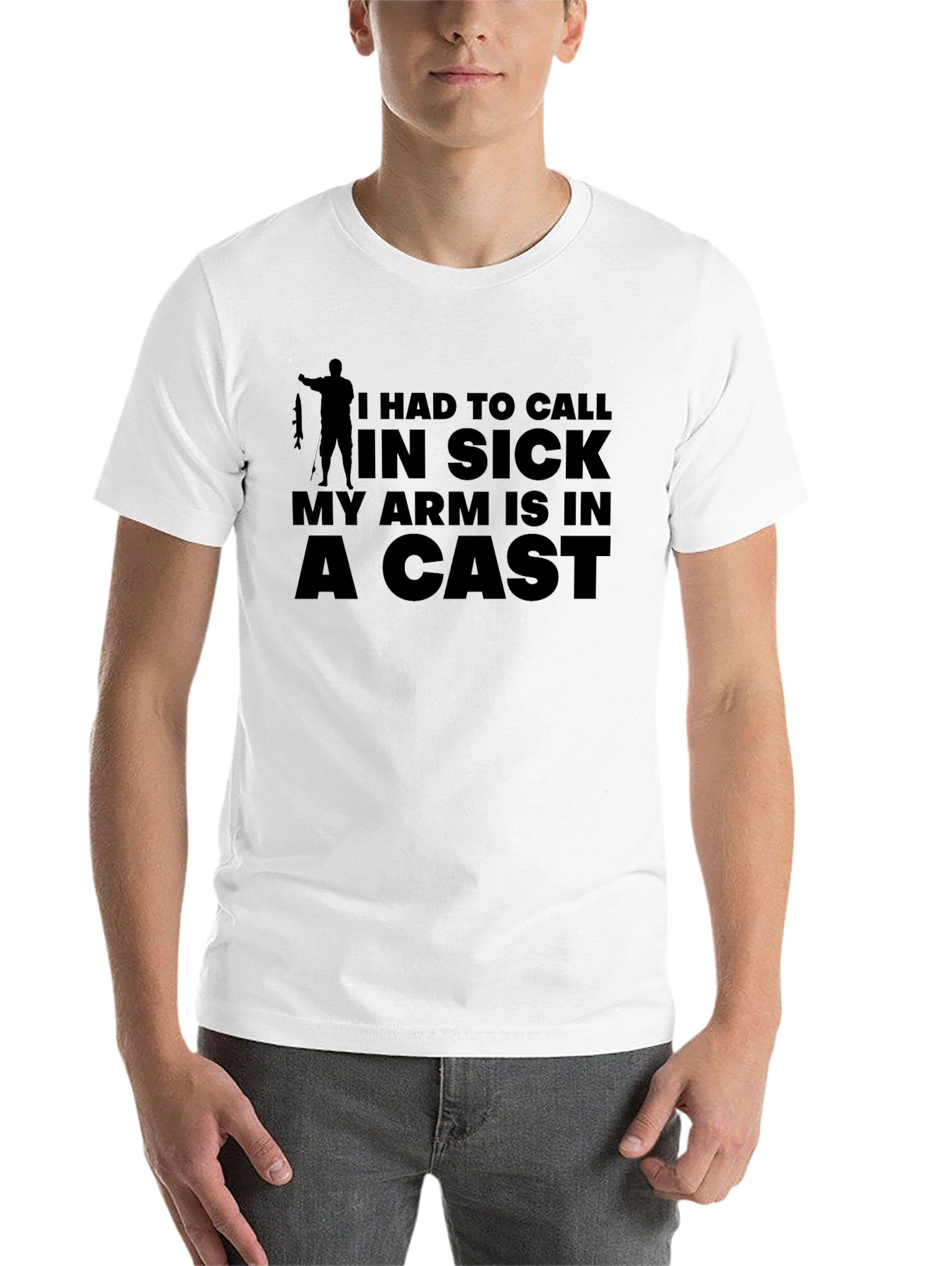 Black Funny Fishing T-Shirt - I Had To Call In Sick view 14