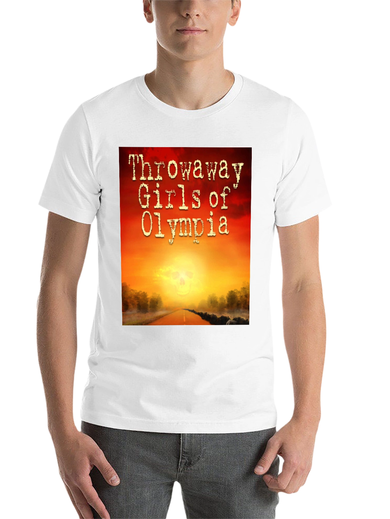 Black Throwaway Girls of Olympia T-Shirt view 14