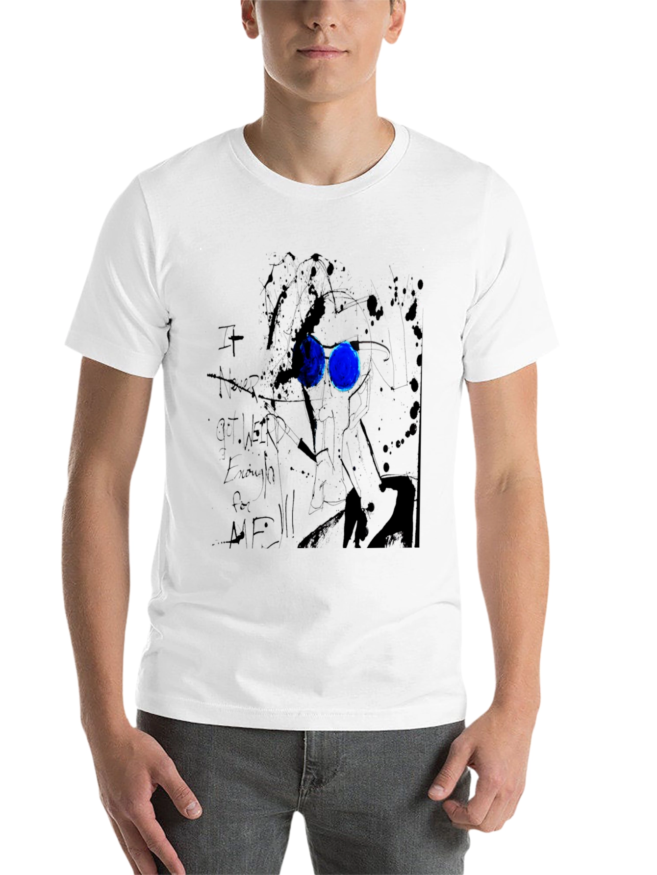 Black Abstract Art Black Graphic Tee view 14