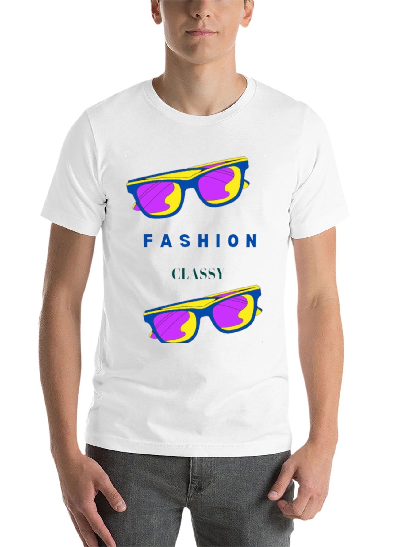 Black Fashion Classy Sunglasses Graphic T-Shirt view 14