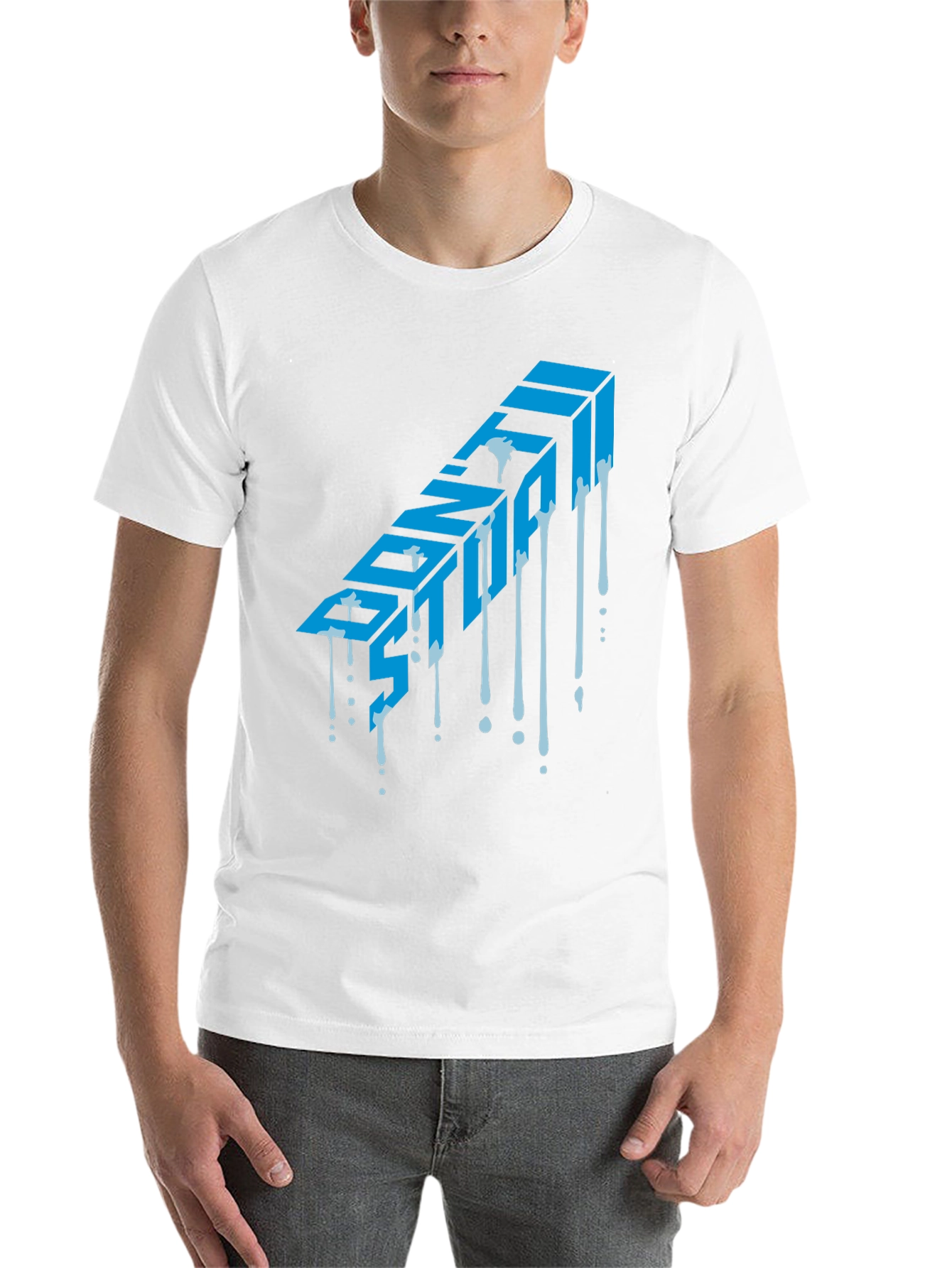 Black Don't Stop Graphic T-Shirt - Men's Black Tee view 14