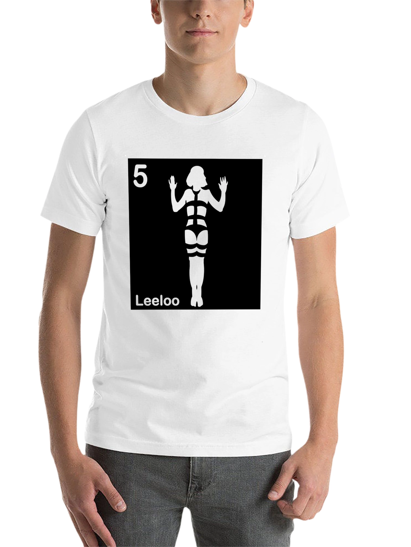Black Leeloo Fifth Element Inspired Black T-Shirt view 14