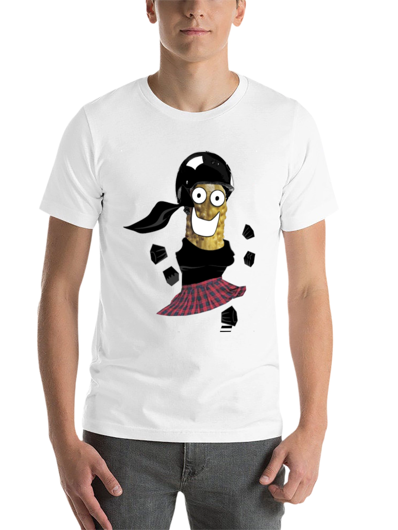 Black Funny Pickle Biker T-Shirt view 14