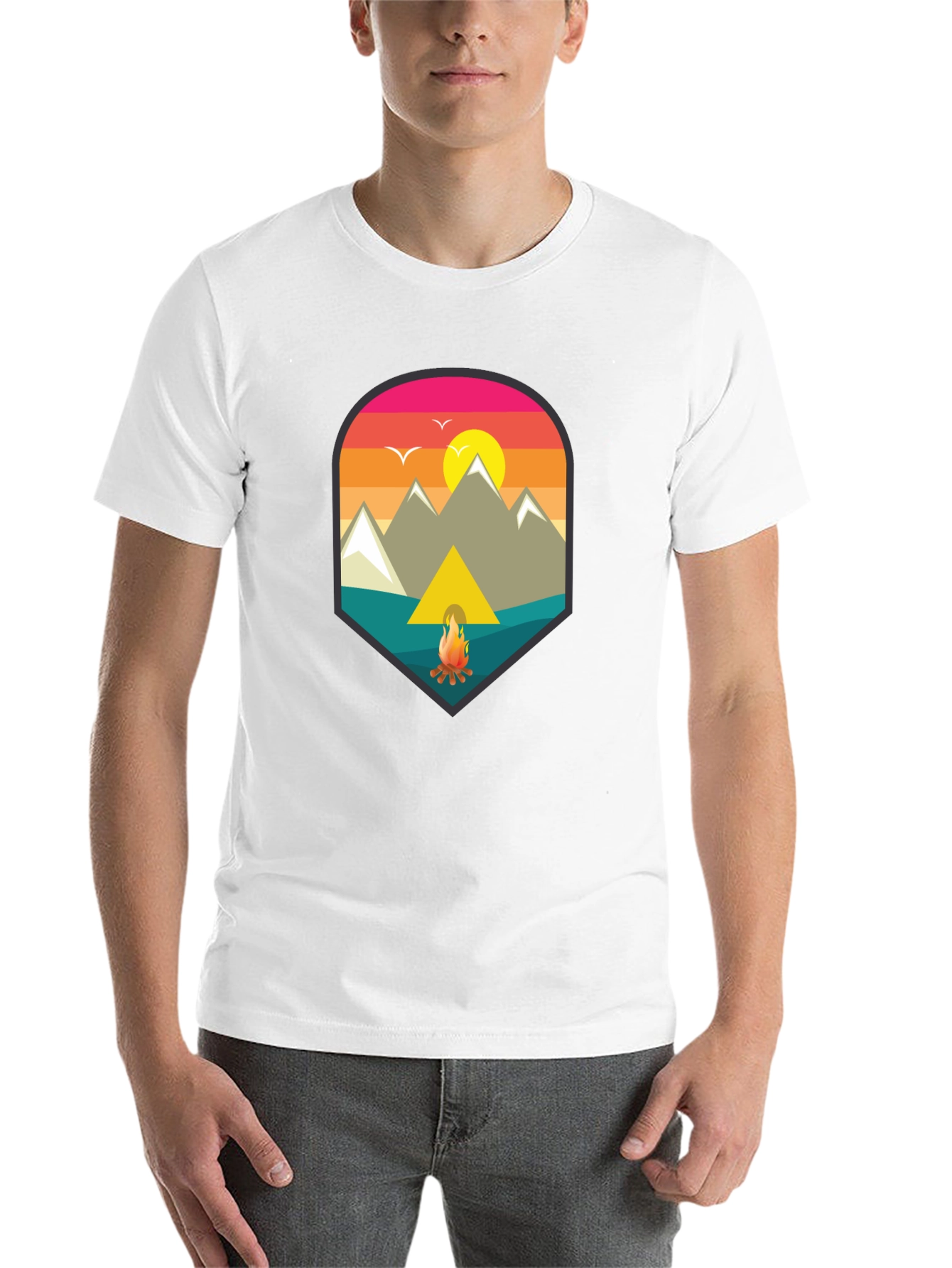 Black Camping Adventure Graphic Tee view 14