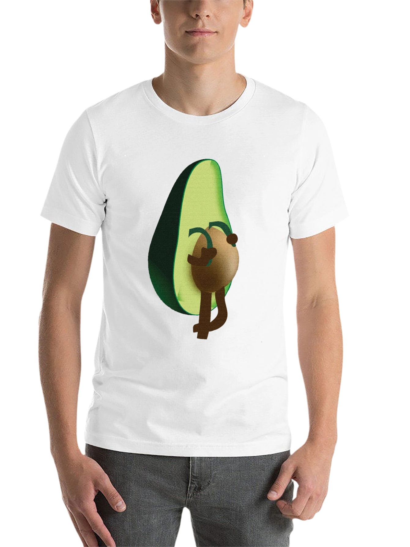 Black Funny Avocado T-Shirt - Fruit with Attitude view 14