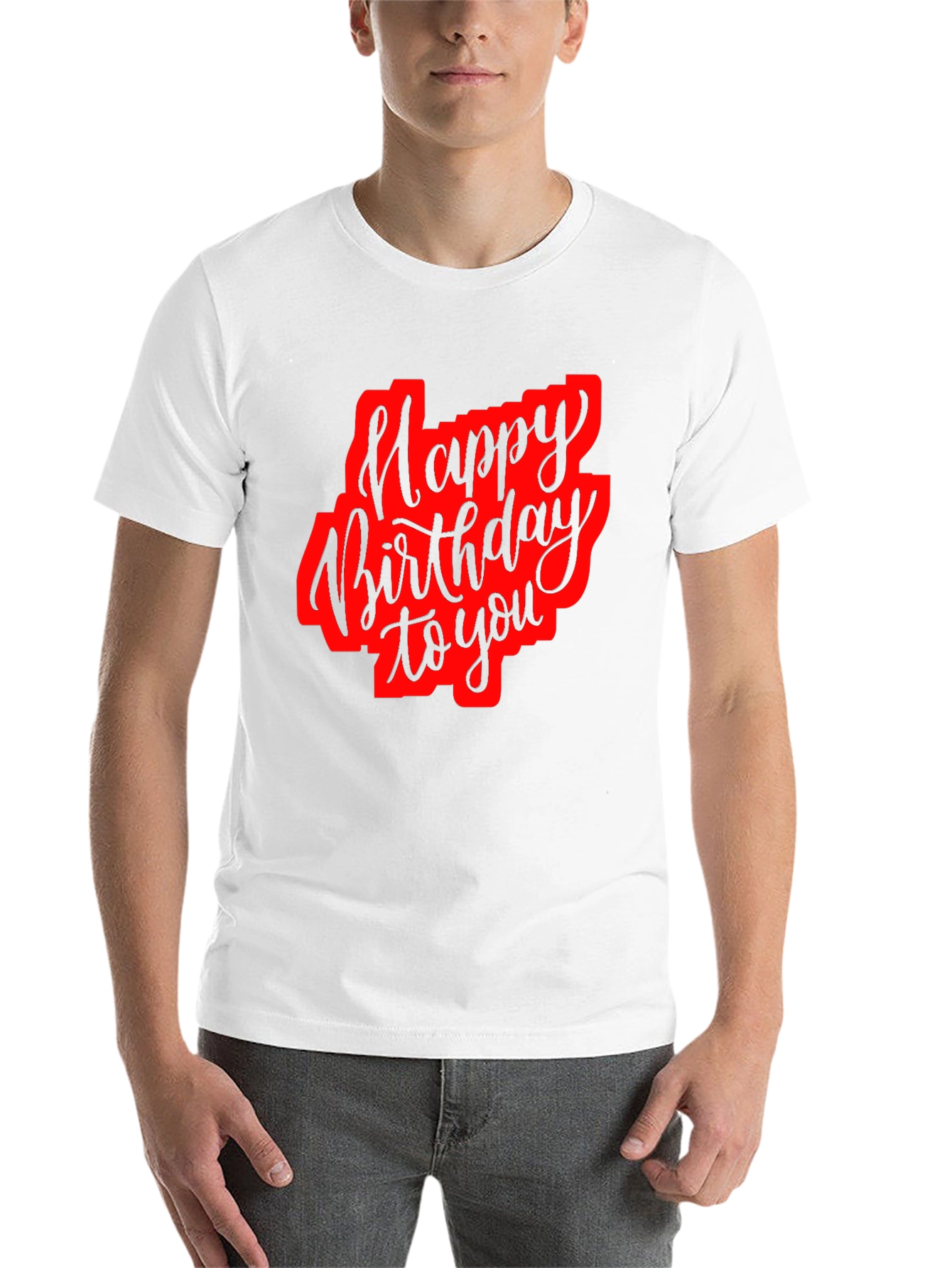 Black Happy Birthday Black Graphic T-Shirt view 14