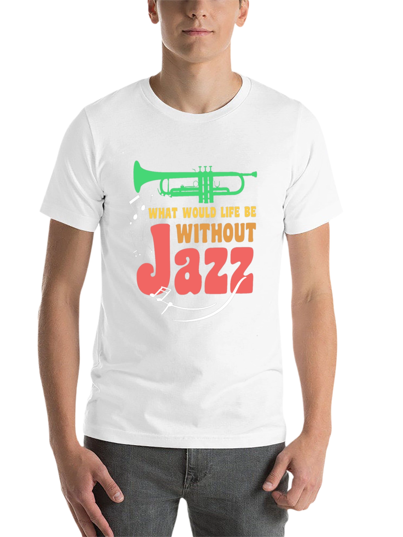 Black Jazz Music T-Shirt - What Would Life Be Without Jazz? view 14