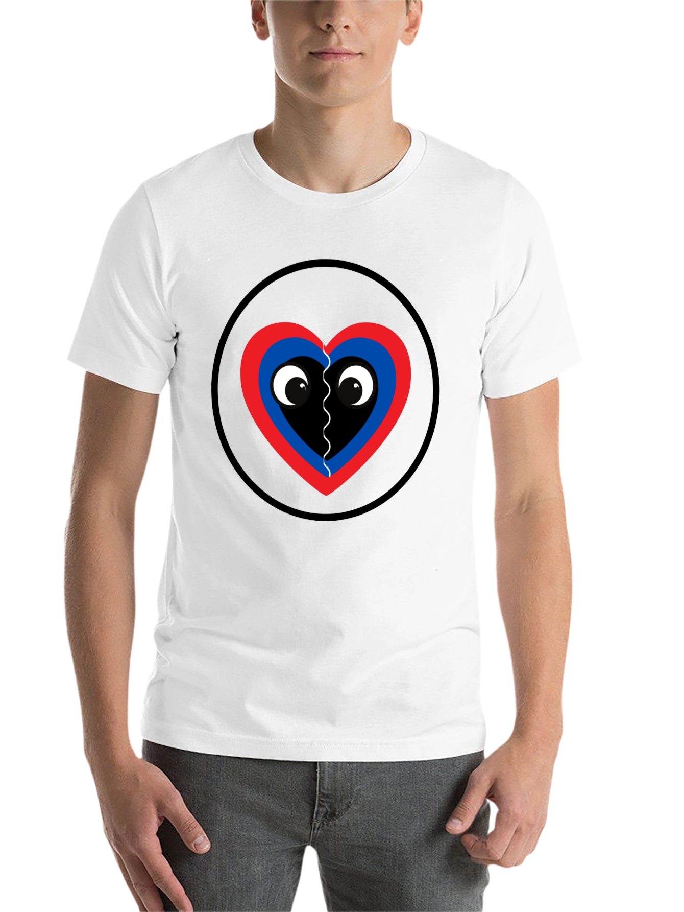 Black Playful Heart Graphic Tee - Black Cotton view 14