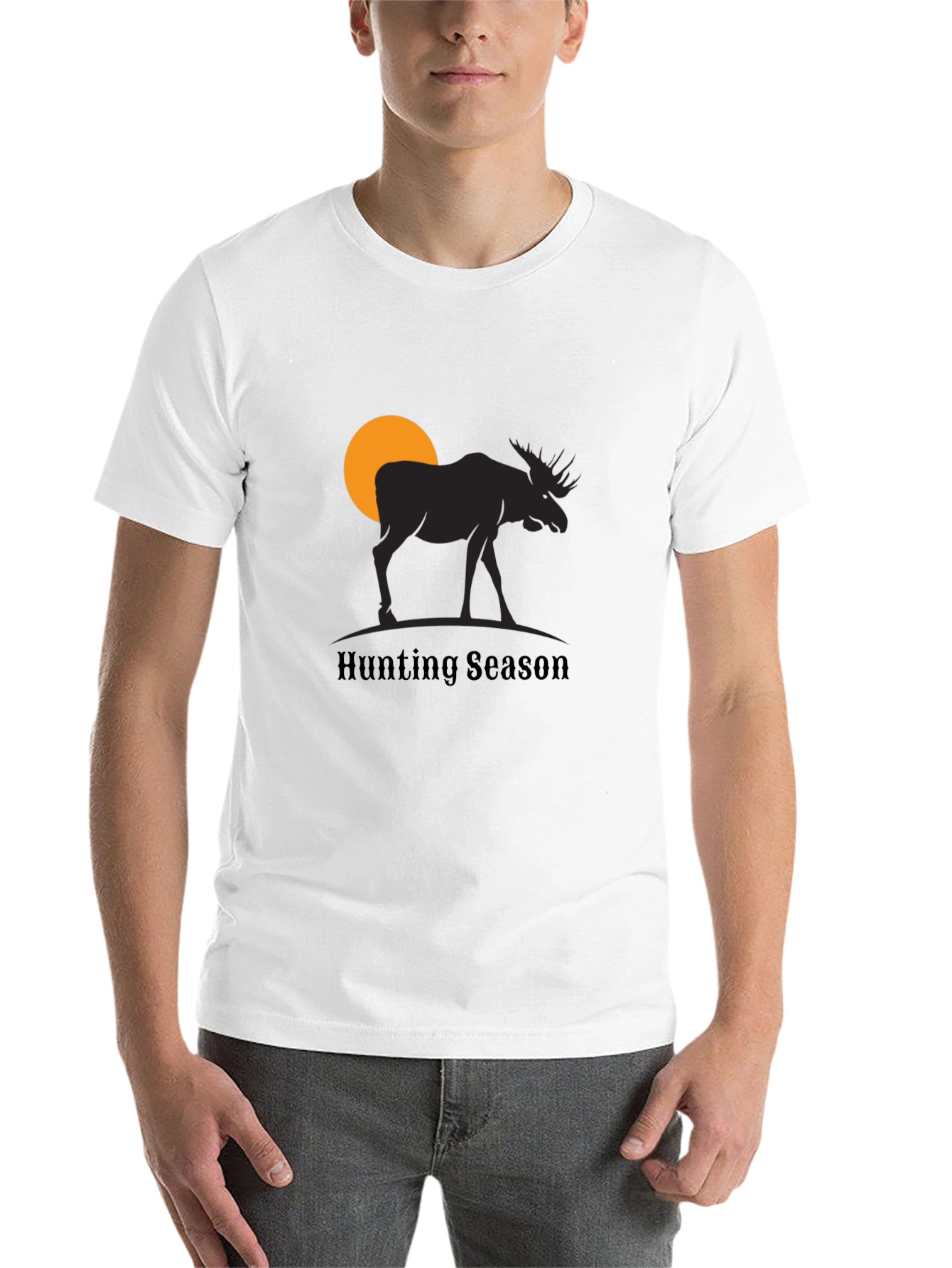 Black Hunting Season Moose Graphic T-Shirt view 14
