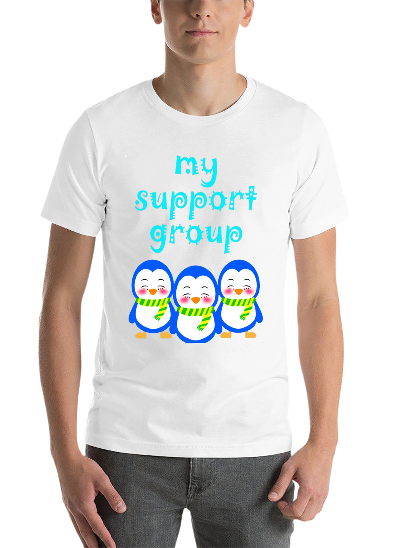 Black Penguin Support Group Graphic Tee - Unisex view 14