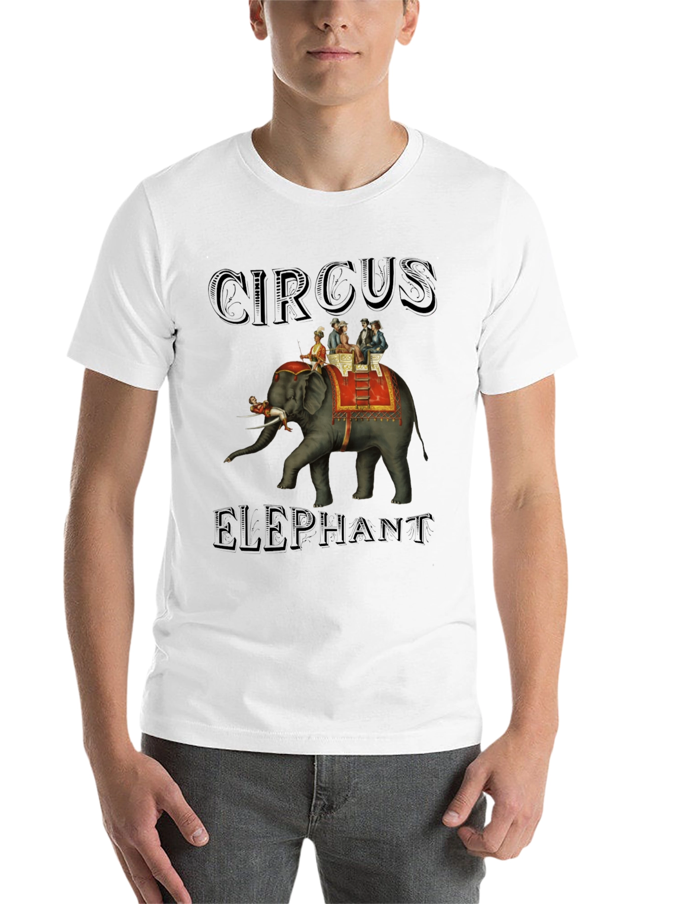 Black Circus Elephant Graphic Tee view 14