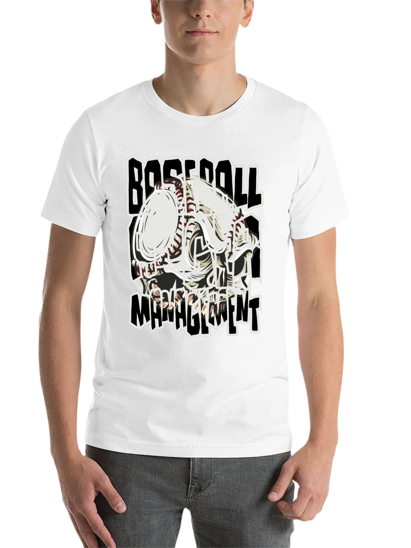 Black Baseball Management Graphic Tee view 14