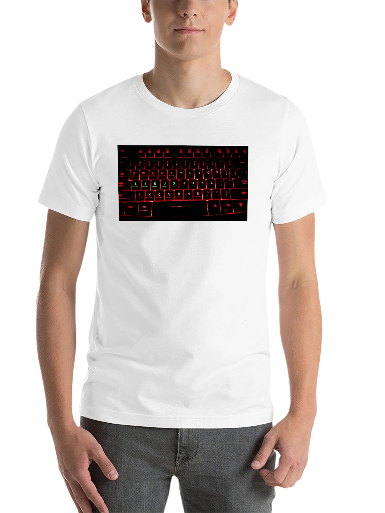Black Linux Keyboard T-Shirt - Techie Gift view 14