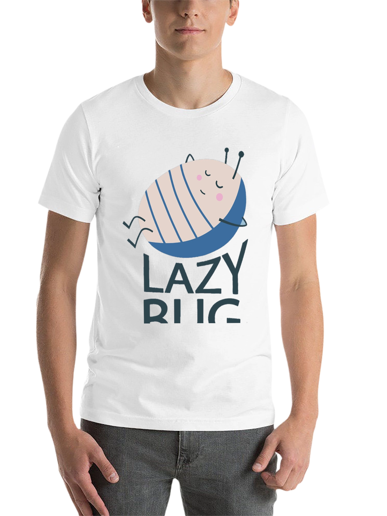Black Lazy Bug Graphic T-Shirt - Relaxed Fit, Soft Cotton view 14
