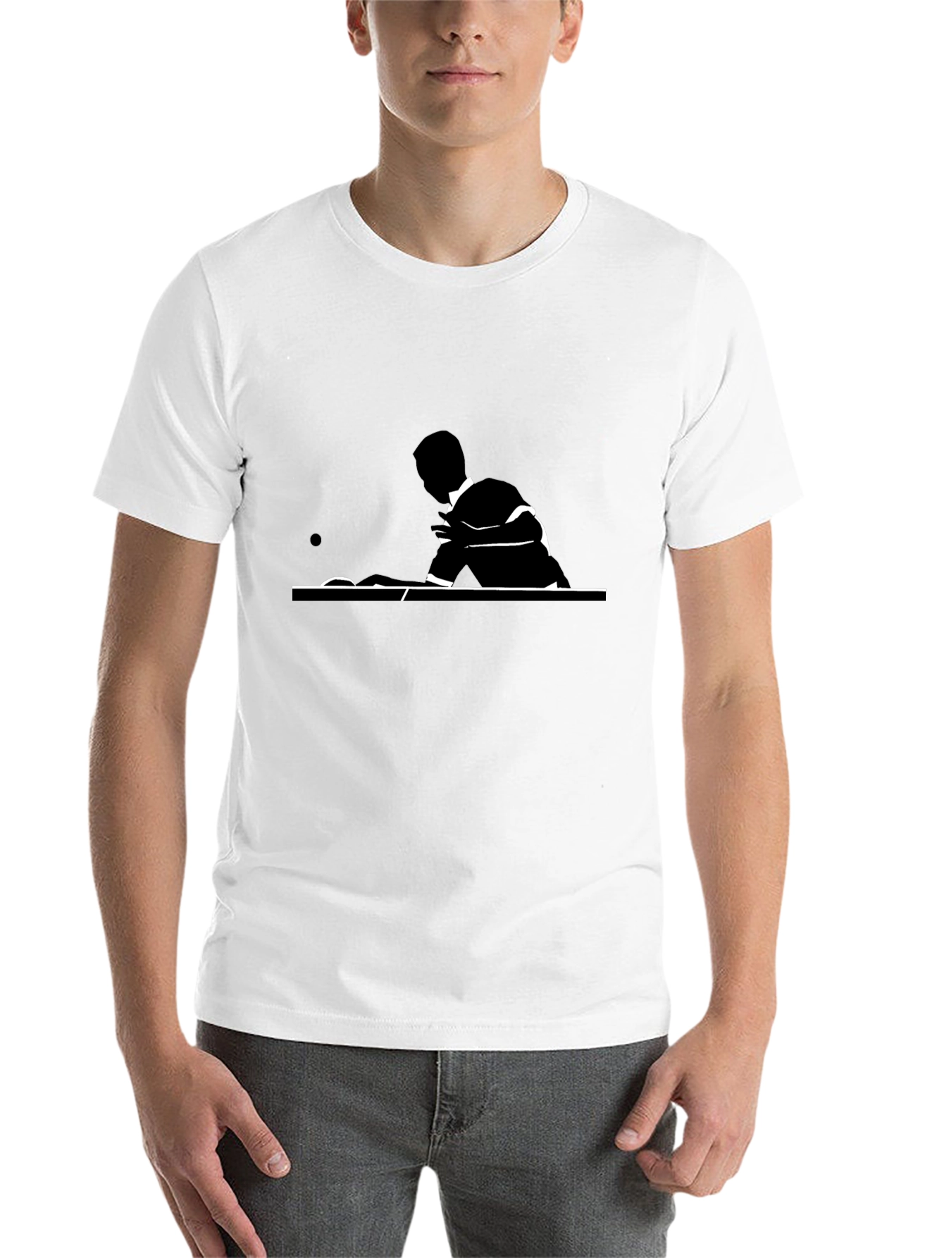 Black Billiards Player Graphic Tee - Black Cotton T-Shirt view 14