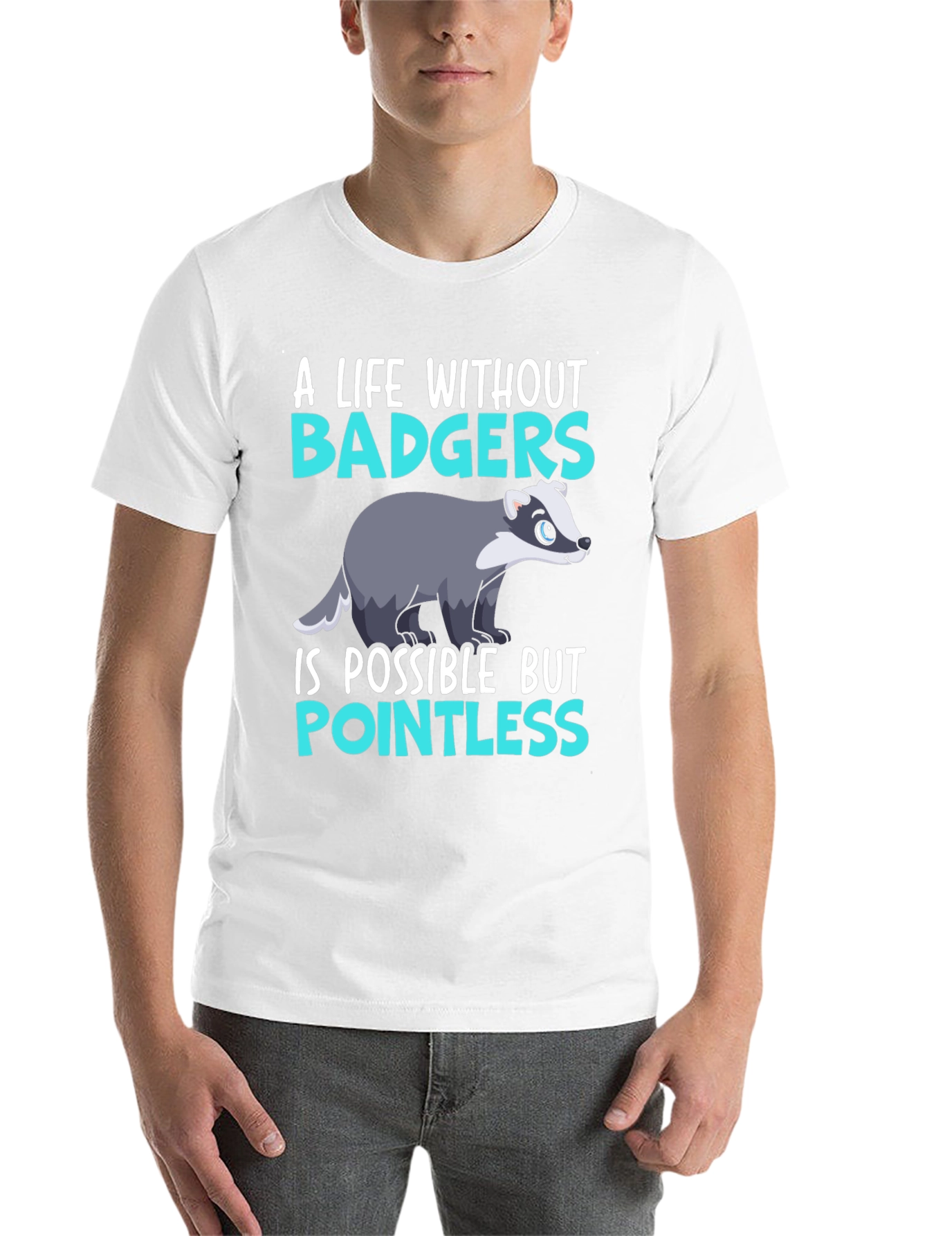 Black A Life Without Badgers Graphic Tee view 14