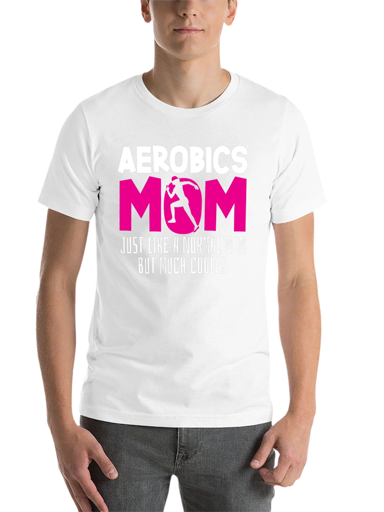 Black Aerobics Mom T-Shirt - Cool Workout Gift view 14