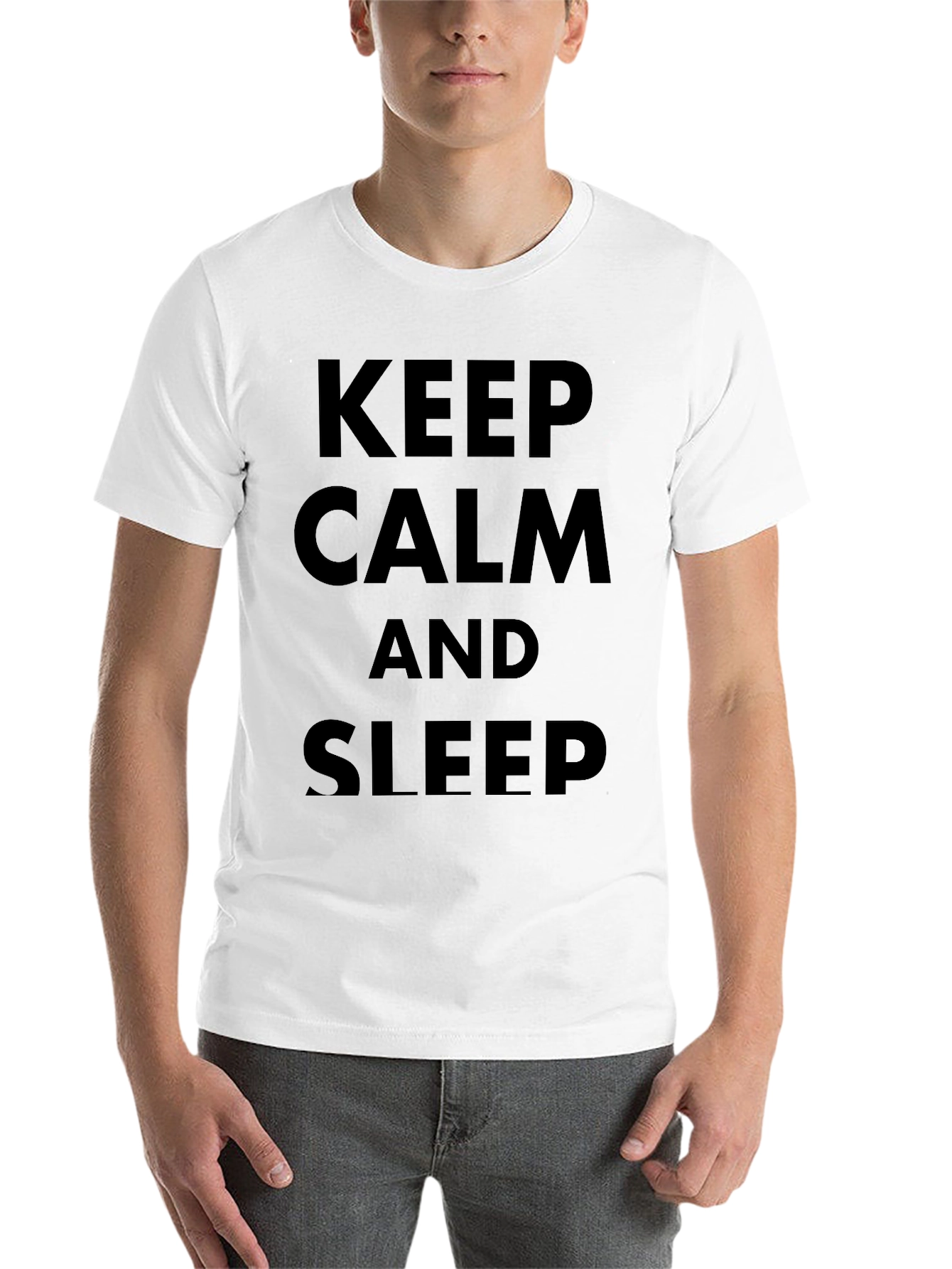 Black Keep Calm and Sleep Black T-Shirt view 14