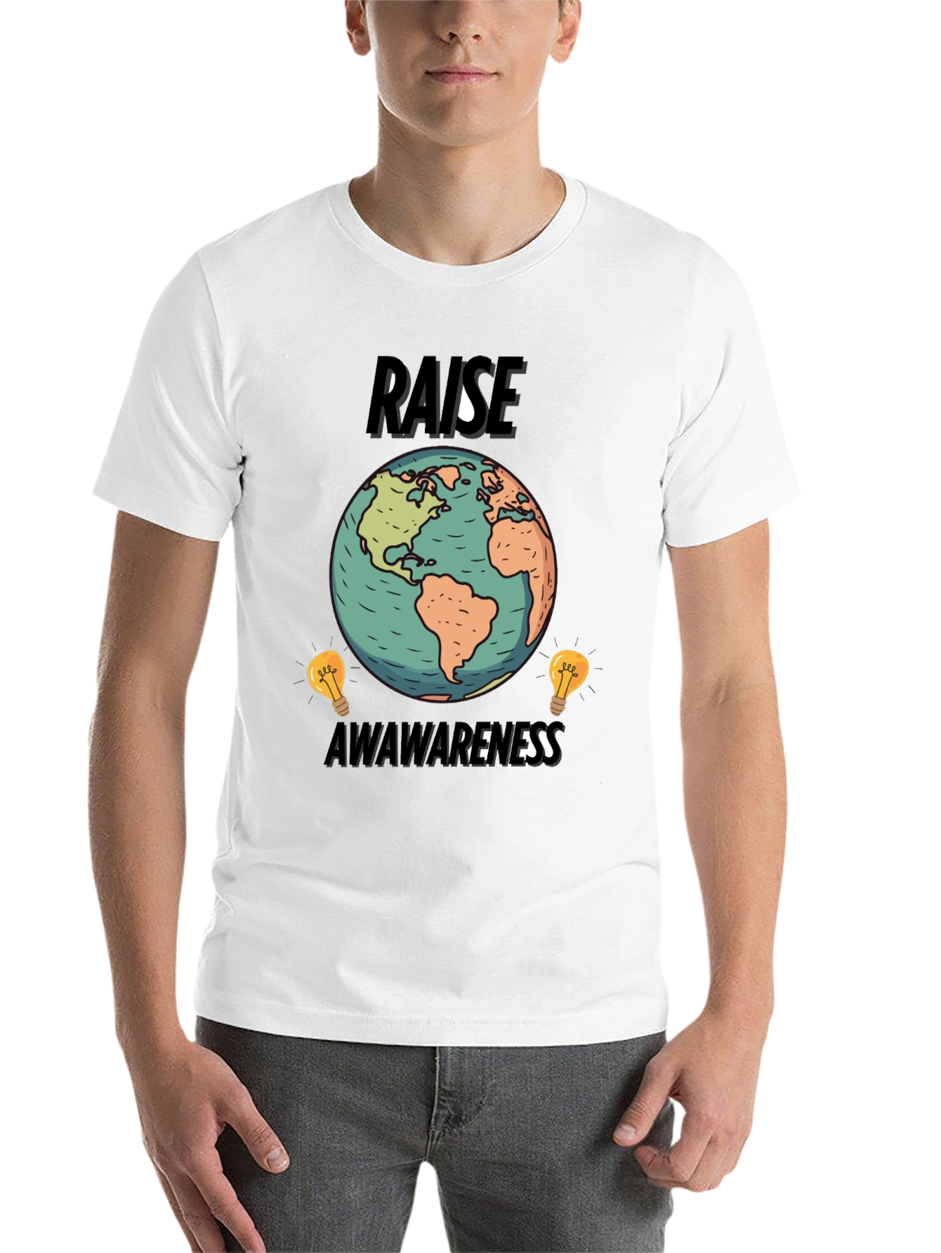 Raise Awareness Earth Graphic T-Shirt - 14
