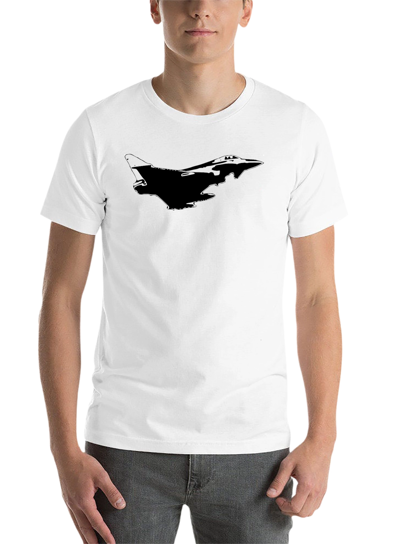 Black Stealth Jet Silhouette T-Shirt - Black view 14
