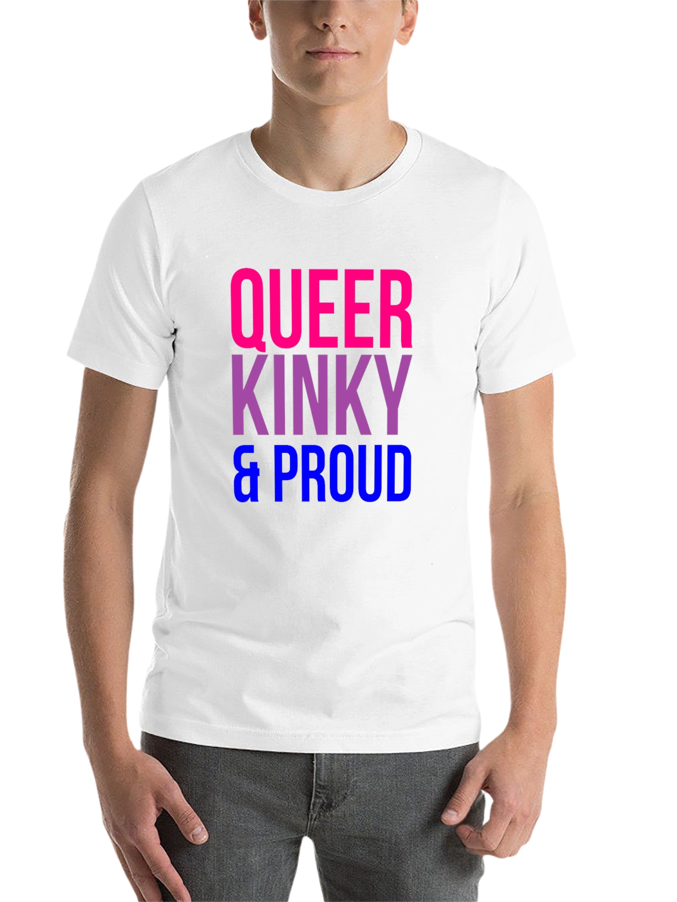 Queer Kinky & Proud Graphic Tee - Bi Pride Shirt - 14