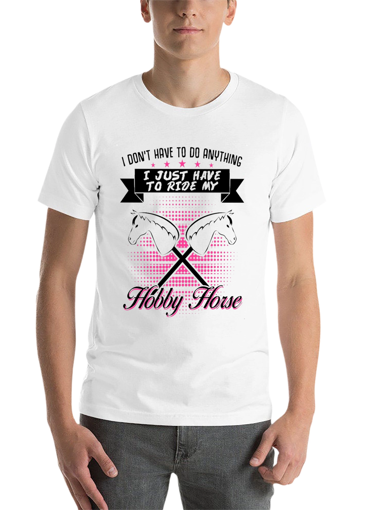 Black Hobby Horse T-Shirt: Ride Your Passion view 14