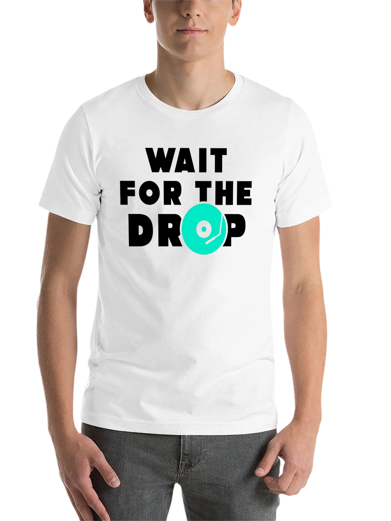 Black Wait for the Drop Graphic Tee view 14
