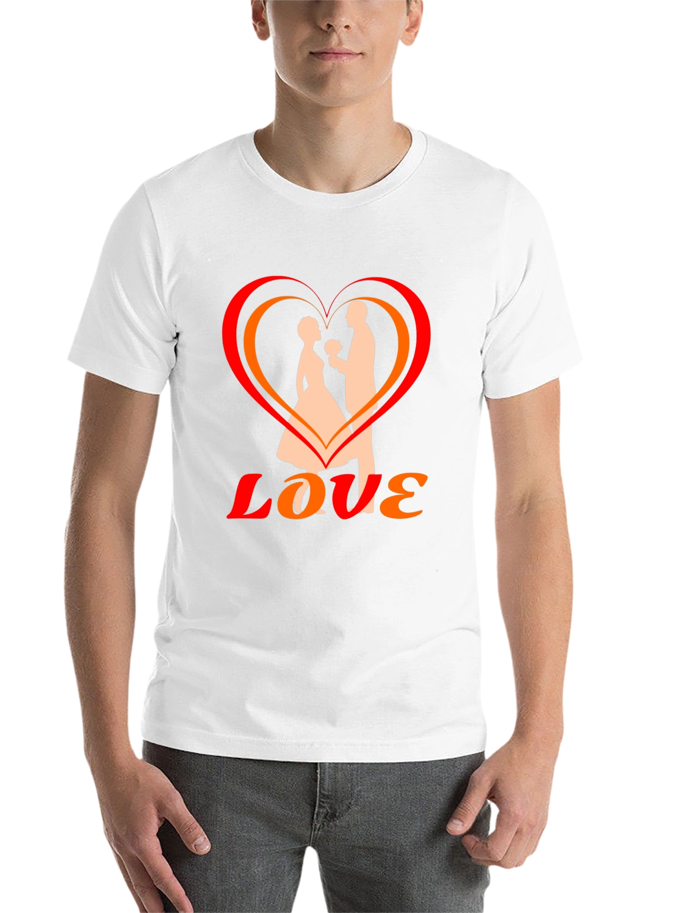 Black Love Graphic Tee - Heart Couple Design view 14