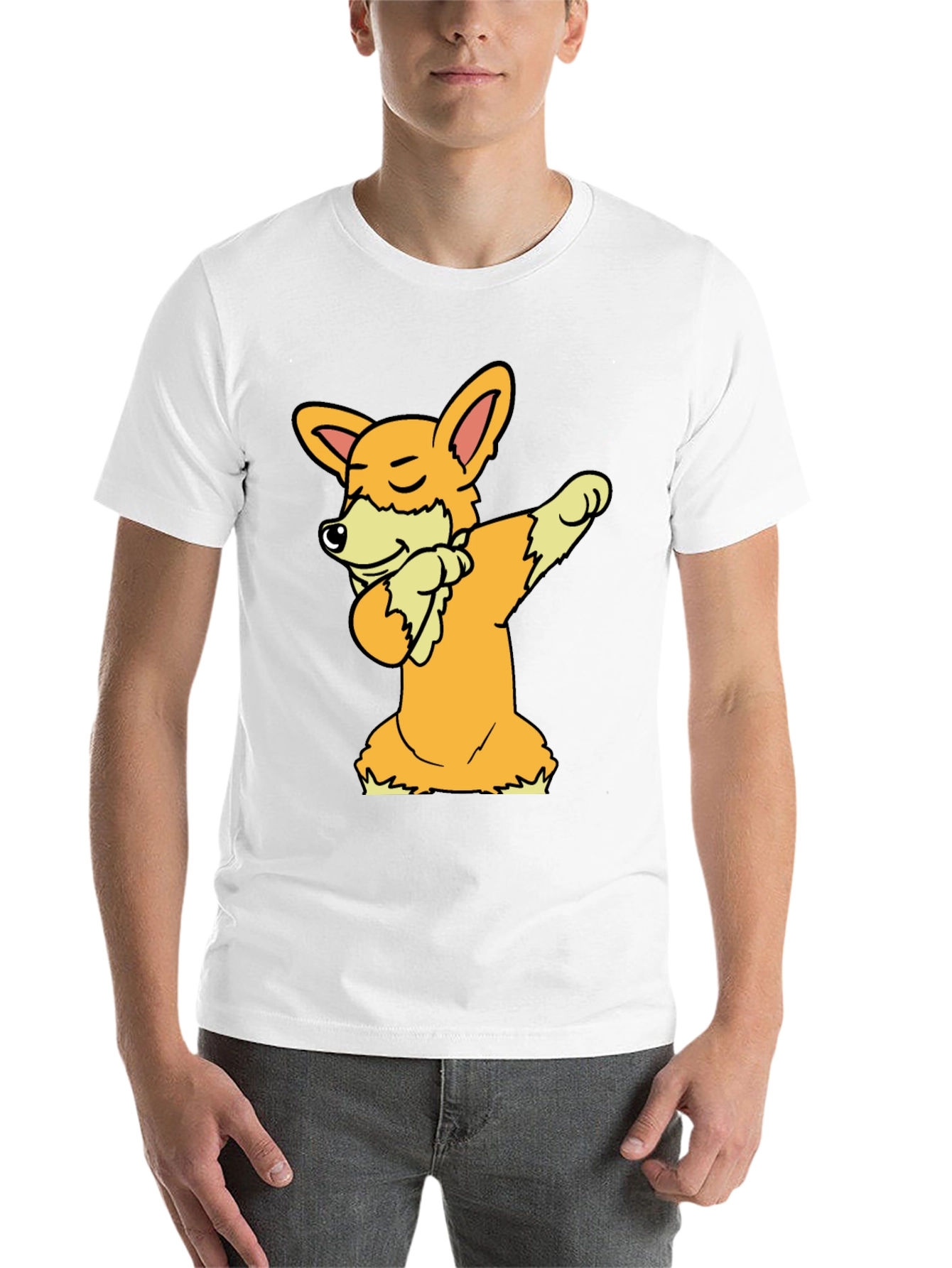 Black Dabbing Corgi Graphic Tee view 14