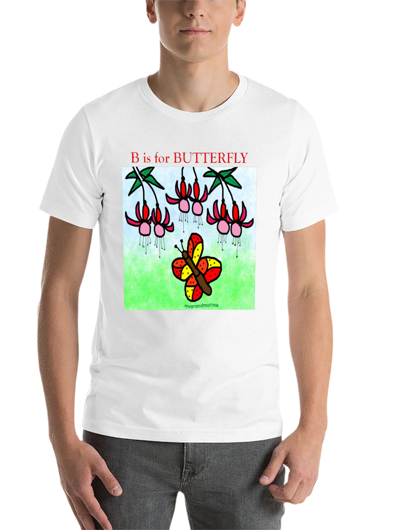 Black B is for Butterfly Graphic T-Shirt view 14