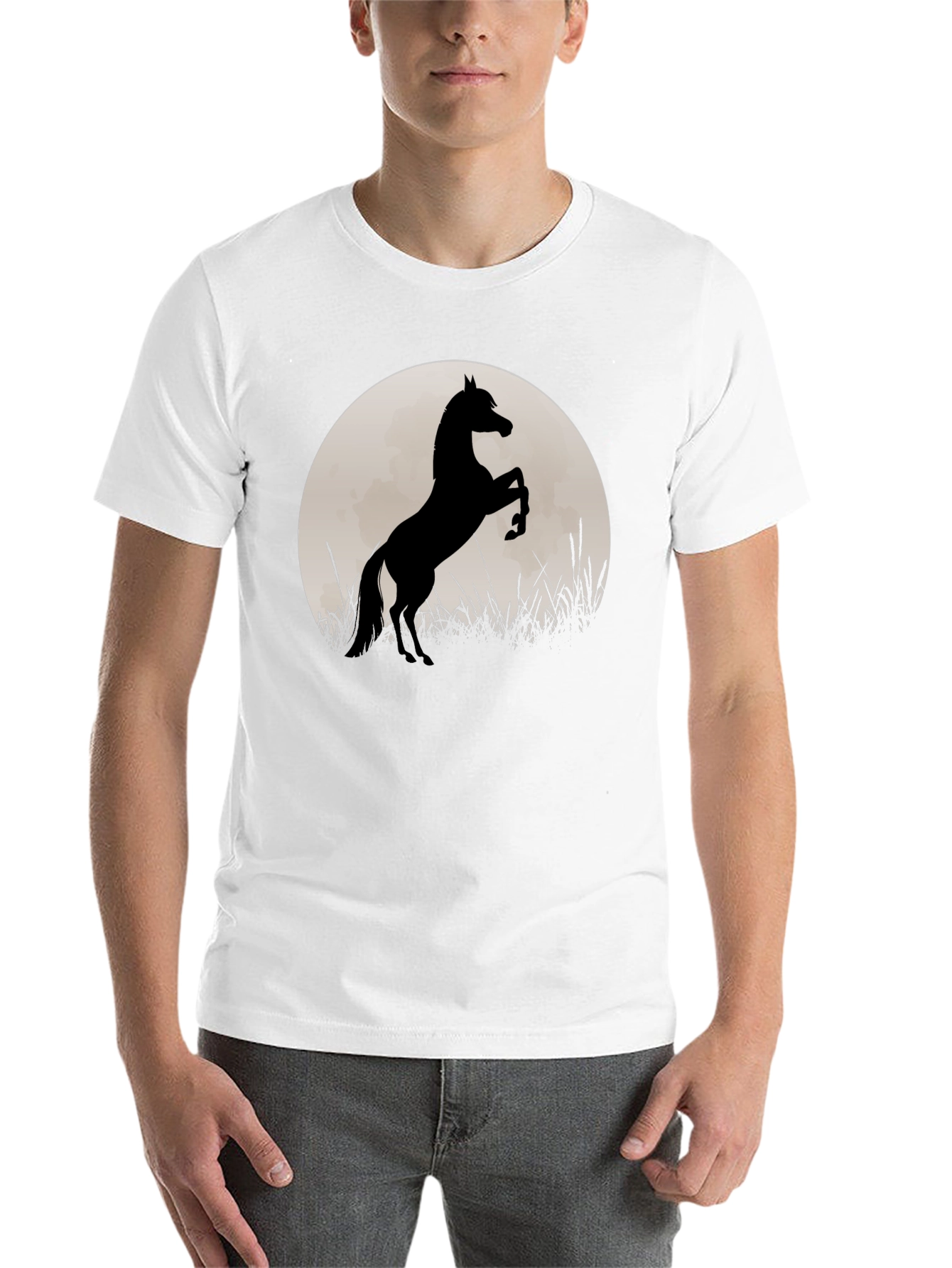 Black Horse Silhouette T-Shirt - Black view 14