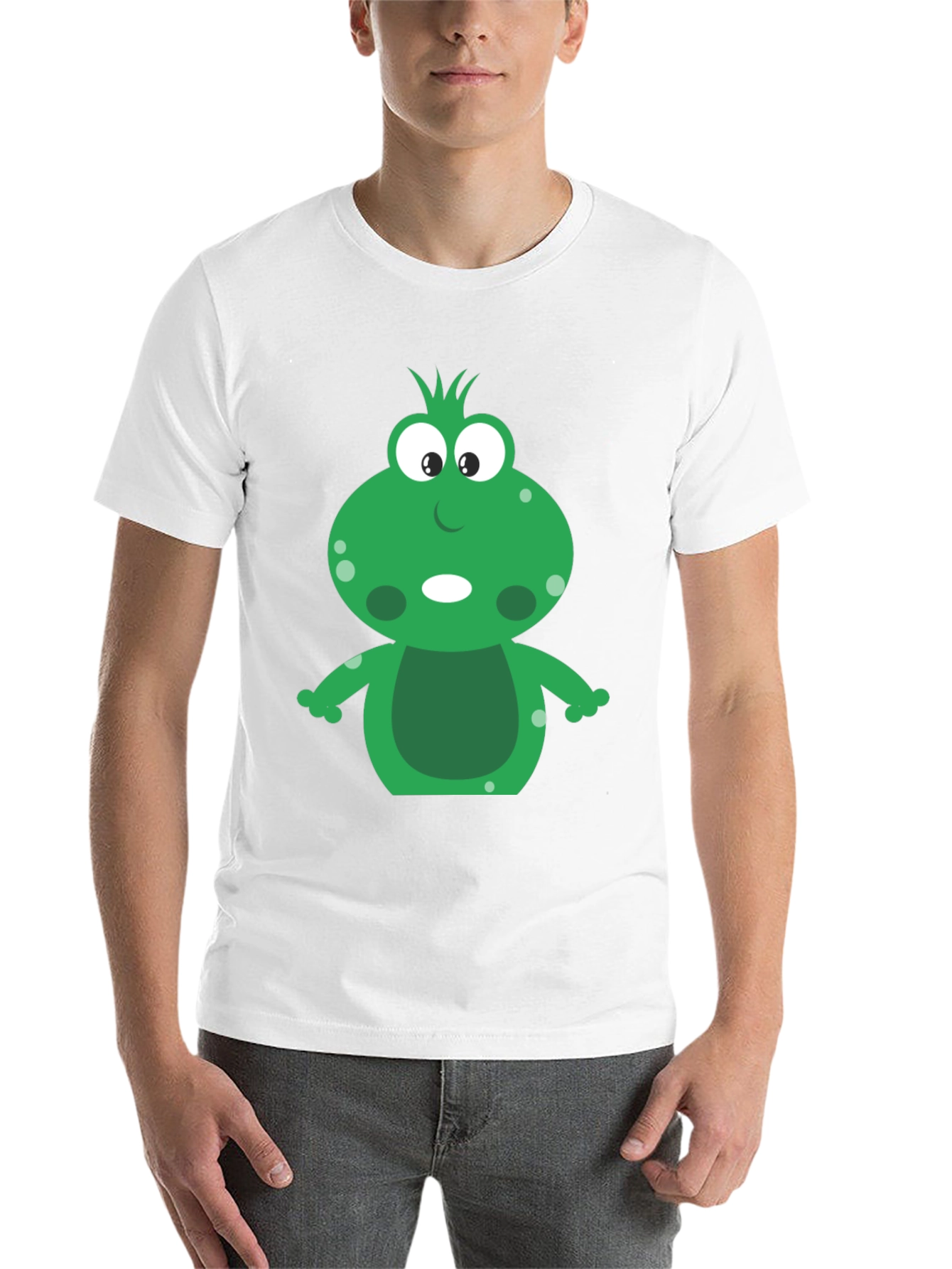 Black Cute Frog Graphic T-Shirt - Unisex view 14