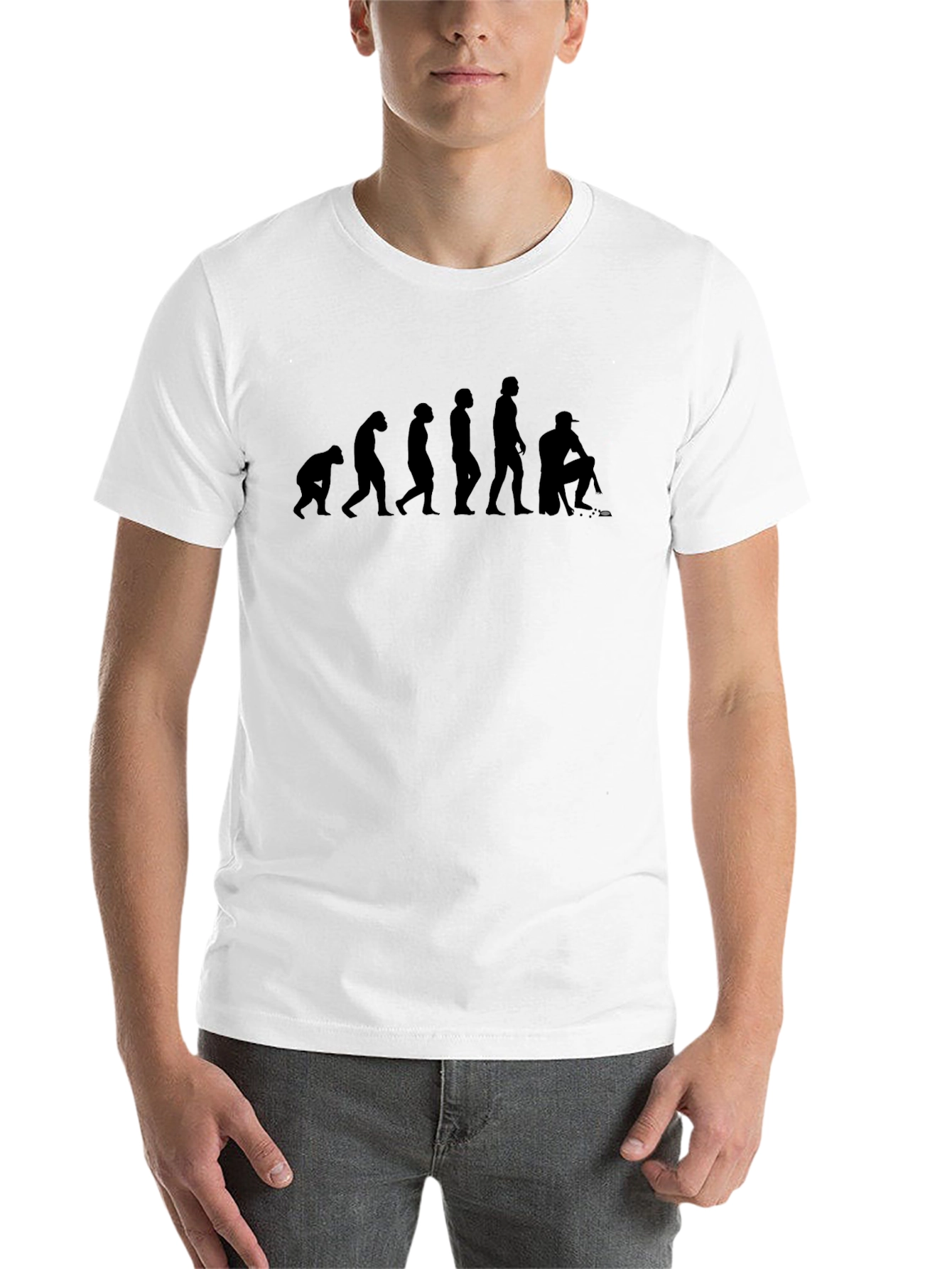 Black Evolution of Hockey Player T-Shirt view 14