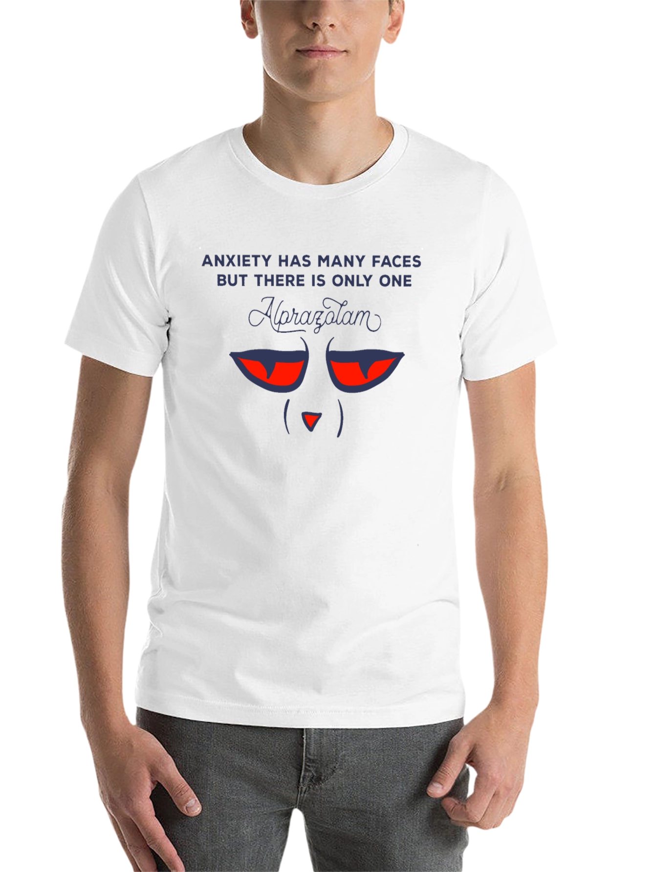 Black Anxiety Alprazolam Funny Graphic Novelty T-Shirt view 14