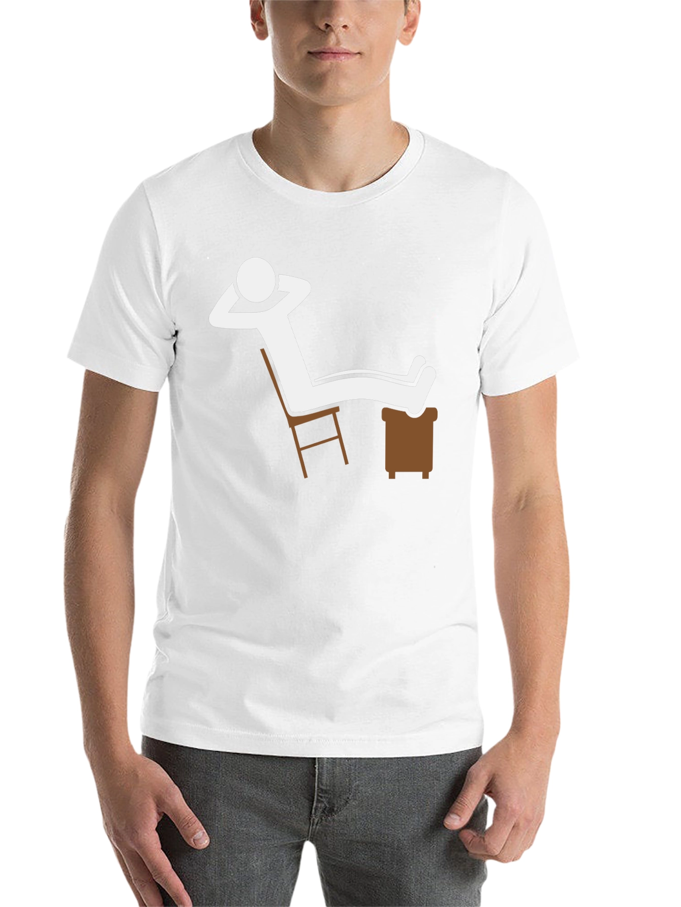 Black Relaxing Stick Figure T-Shirt - Casual Comfort view 14