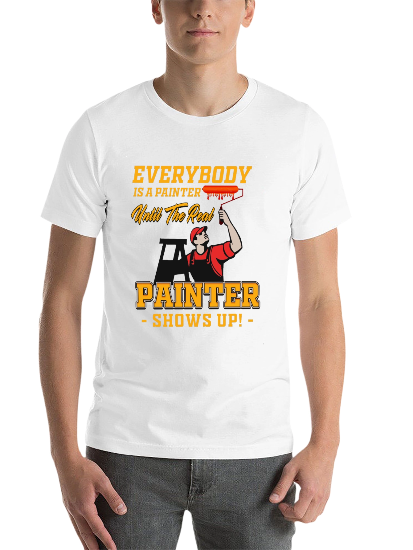 Black Everybody is a Painter T-Shirt view 14