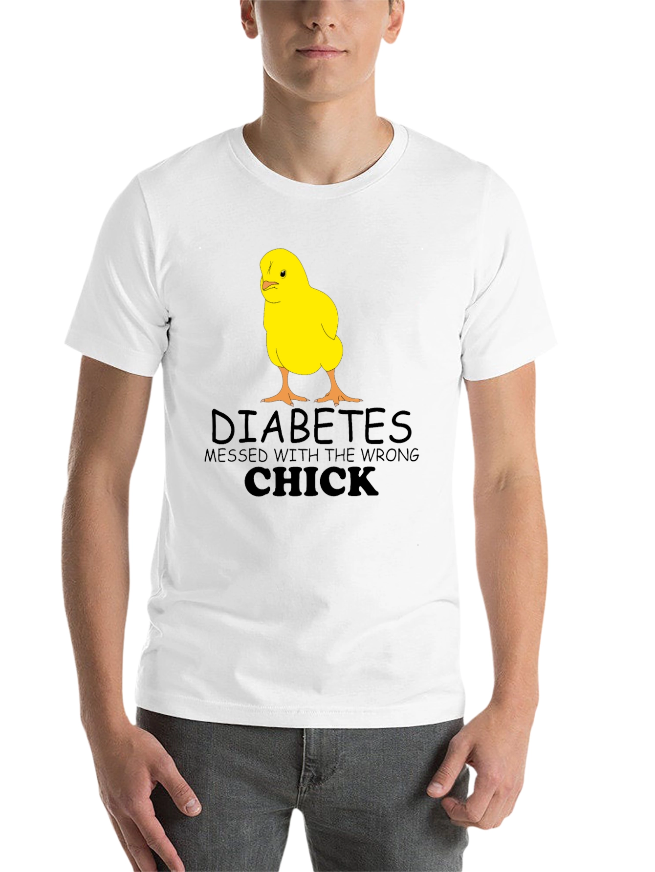 Black Diabetes Wrong Chick T-Shirt, Funny Graphic Tee view 14