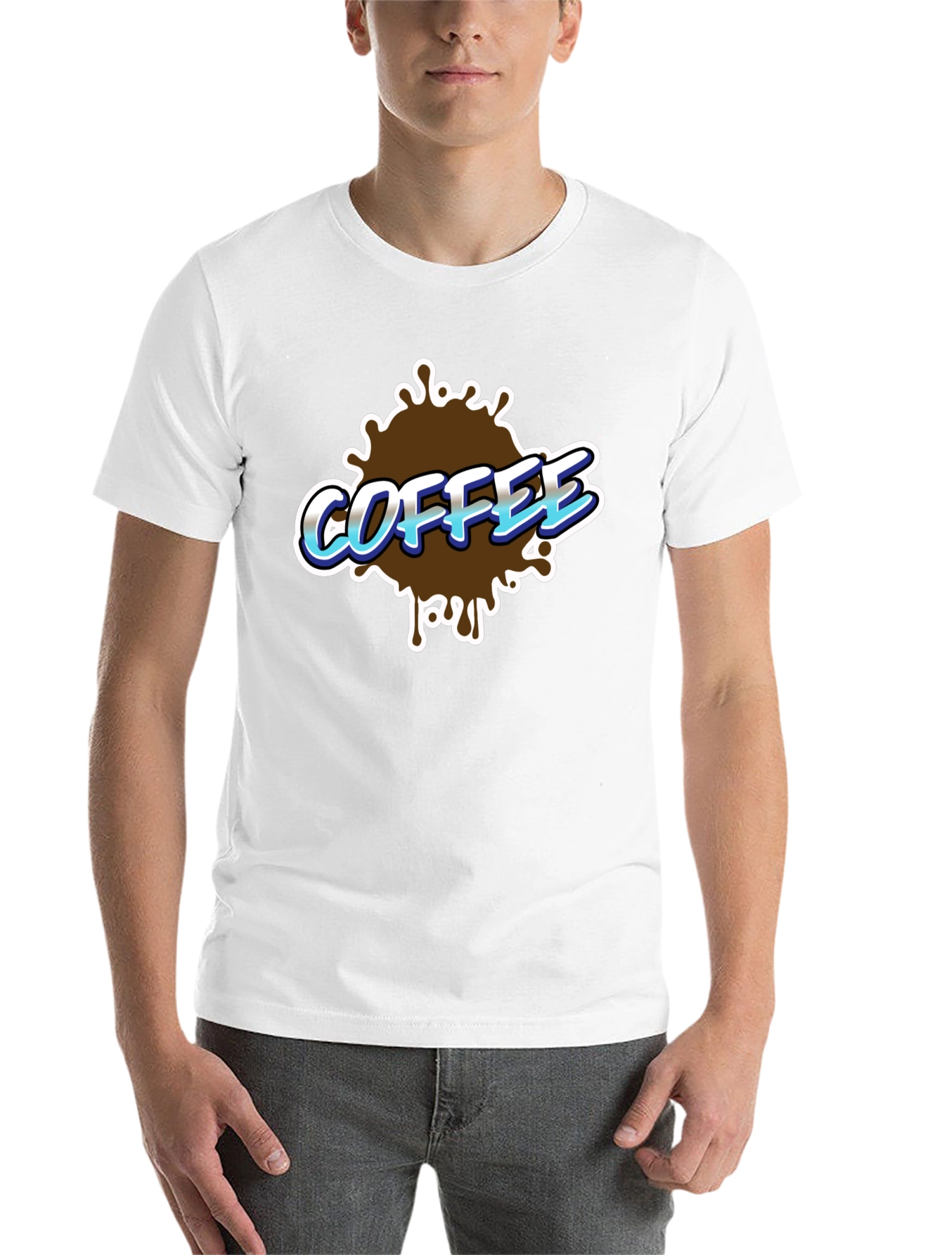 Black Coffee Splash Graphic T-Shirt - Black view 14