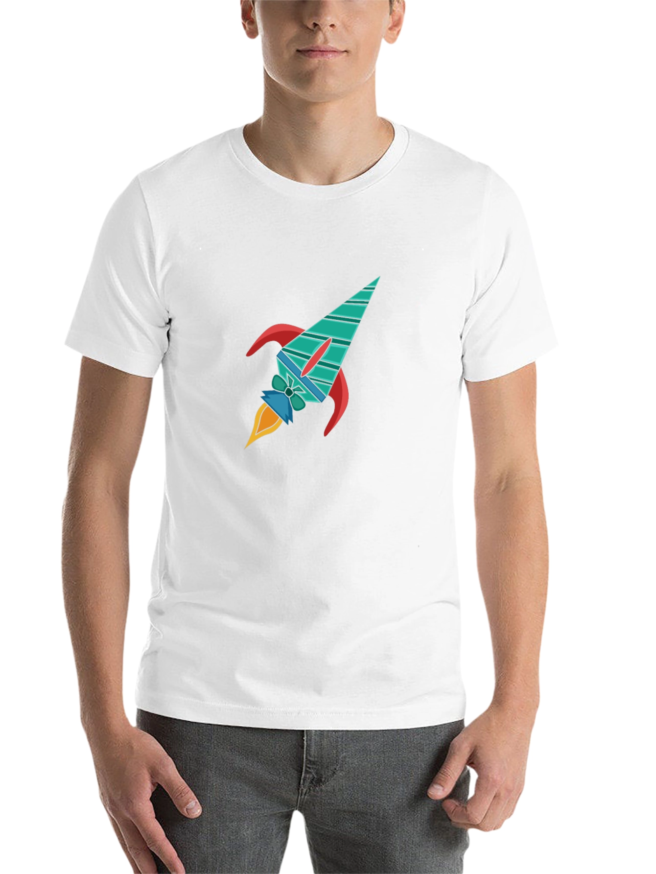 Black Rocket Graphic Black T-Shirt - Space Adventure Style view 14
