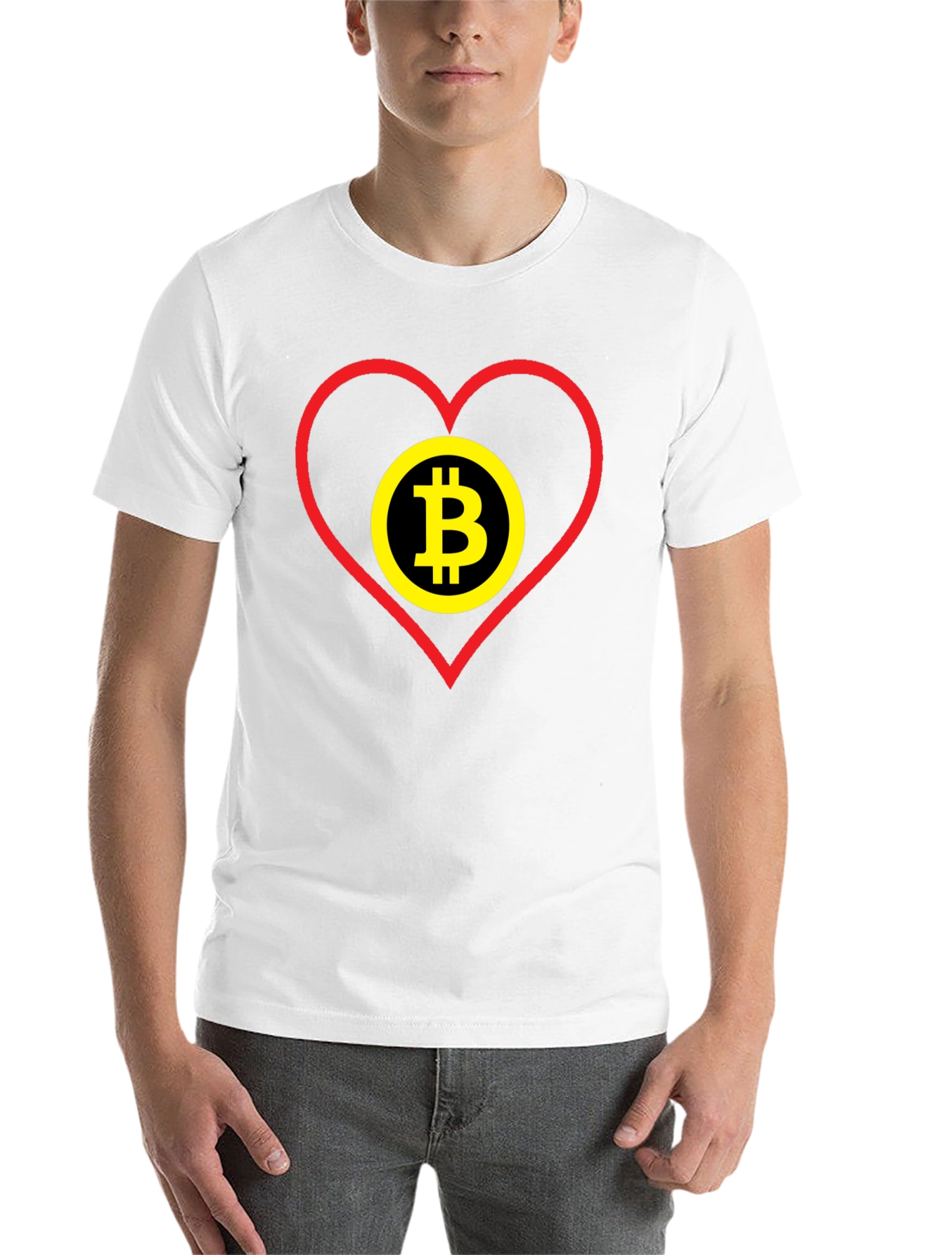 Black Bitcoin Heart Graphic Tee - Crypto Lover Gift view 14