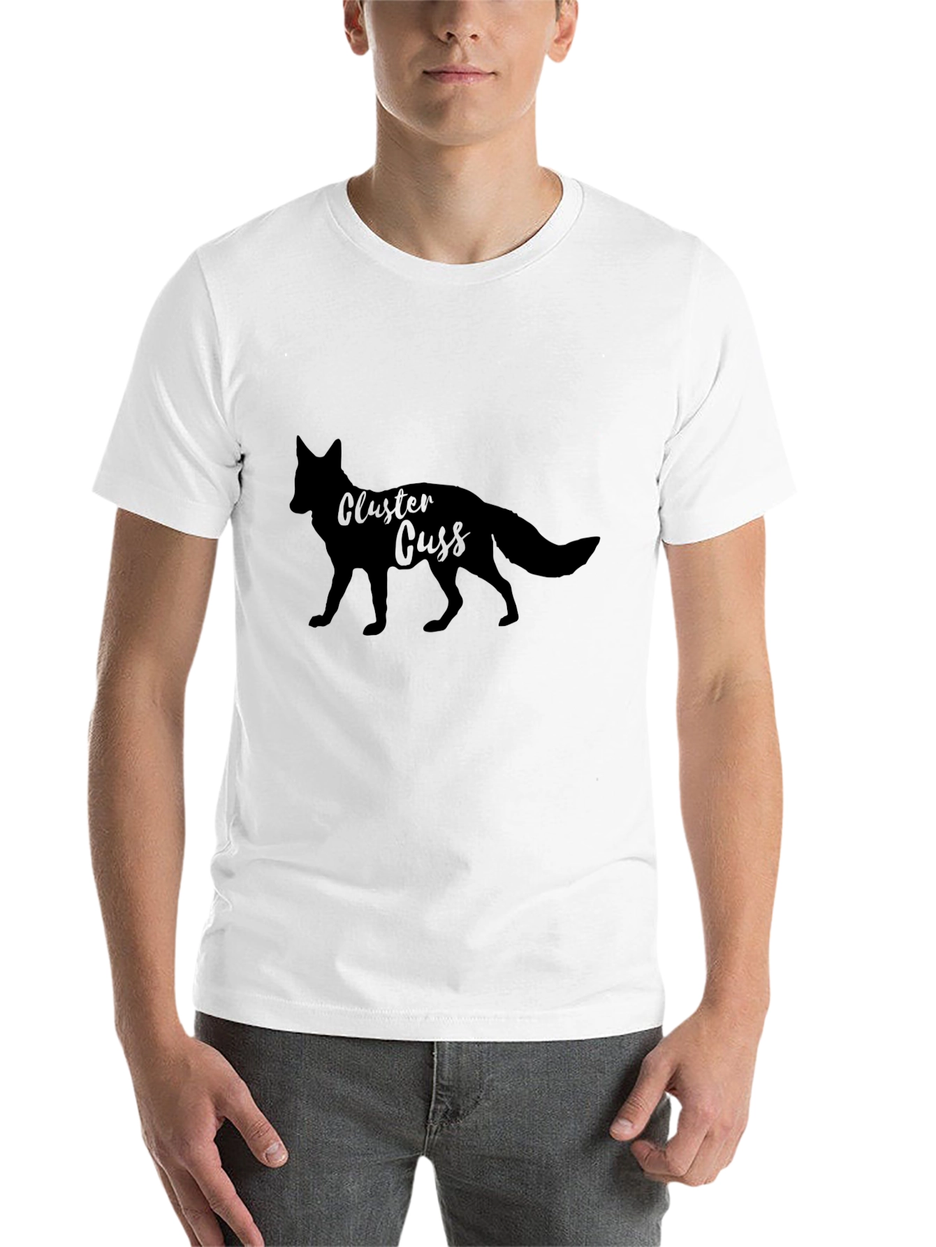 Black Cluster Cuss Fox Black T-Shirt view 14