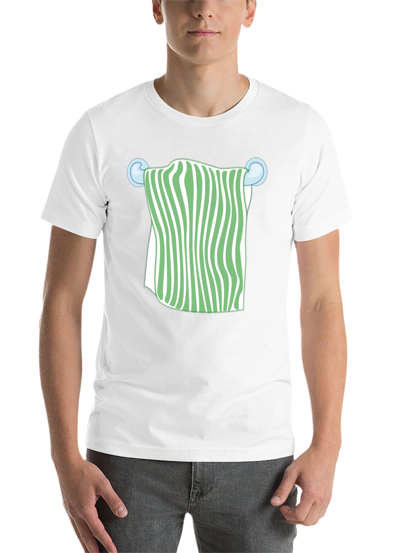 Black Striped Towel Graphic T-Shirt | Trendy Casual Wear view 14