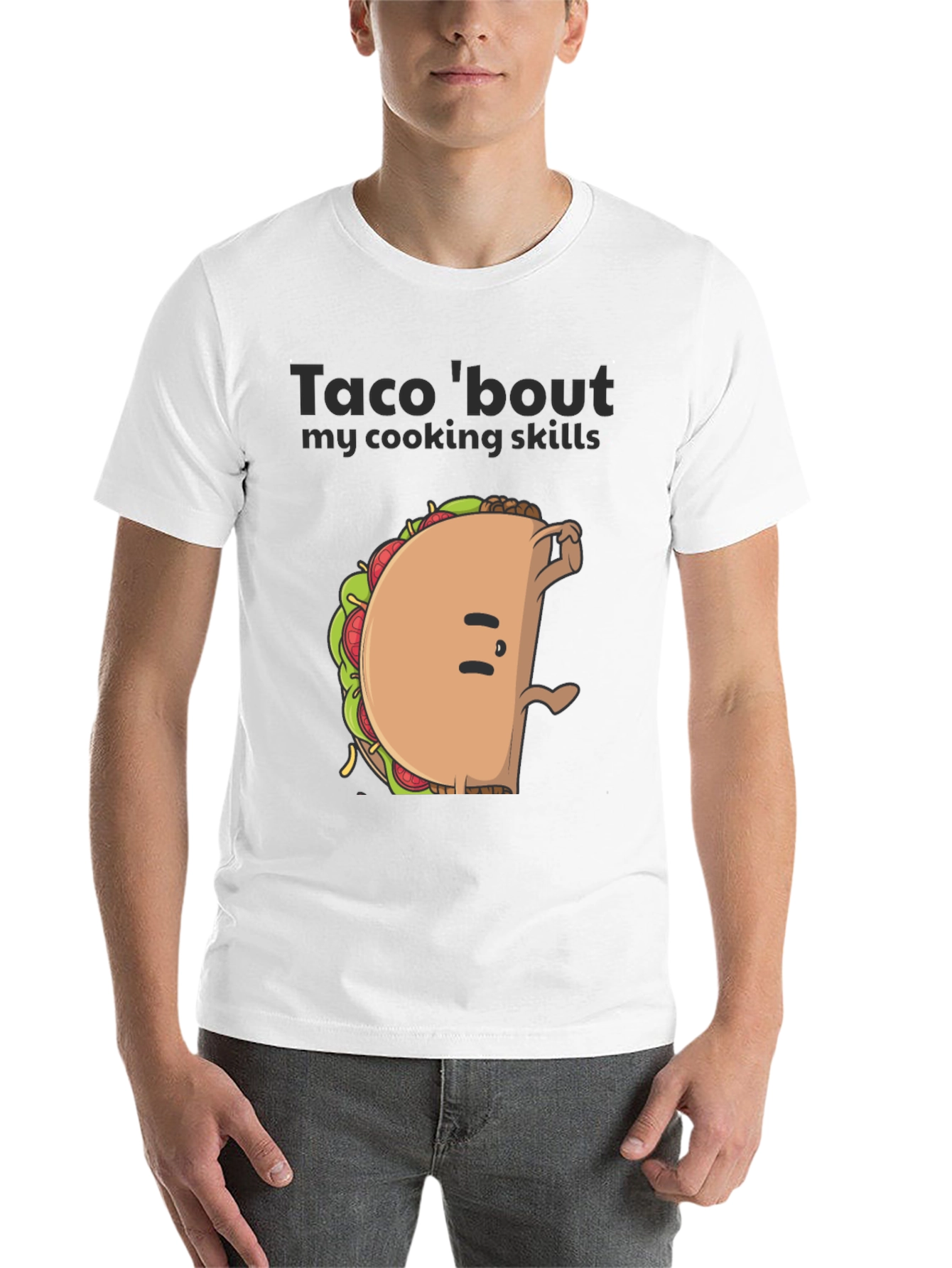 Black Funny Taco Cooking Skills Graphic Tee view 14